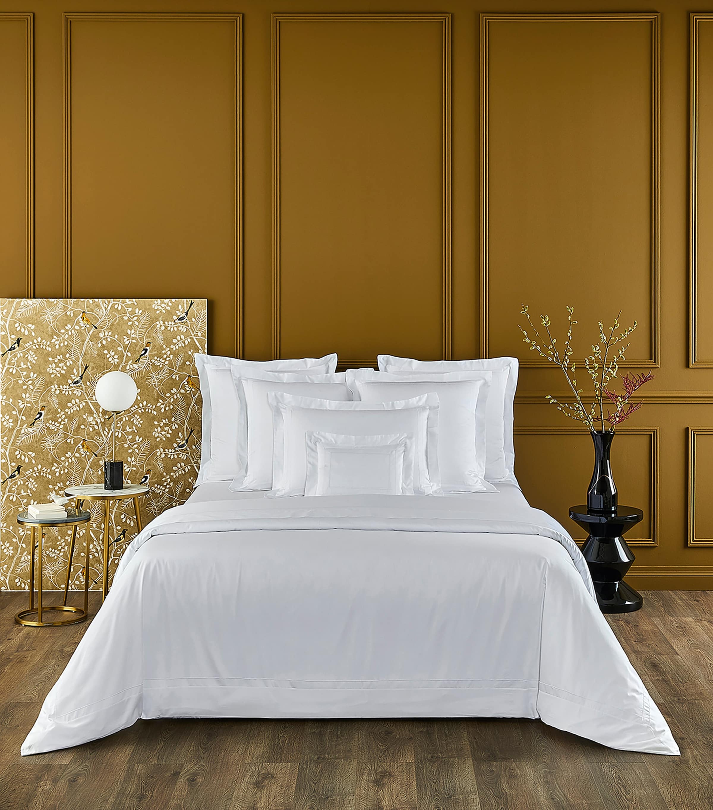 Yves Delorme Lutece Blanc Super King Duvet Cover In White