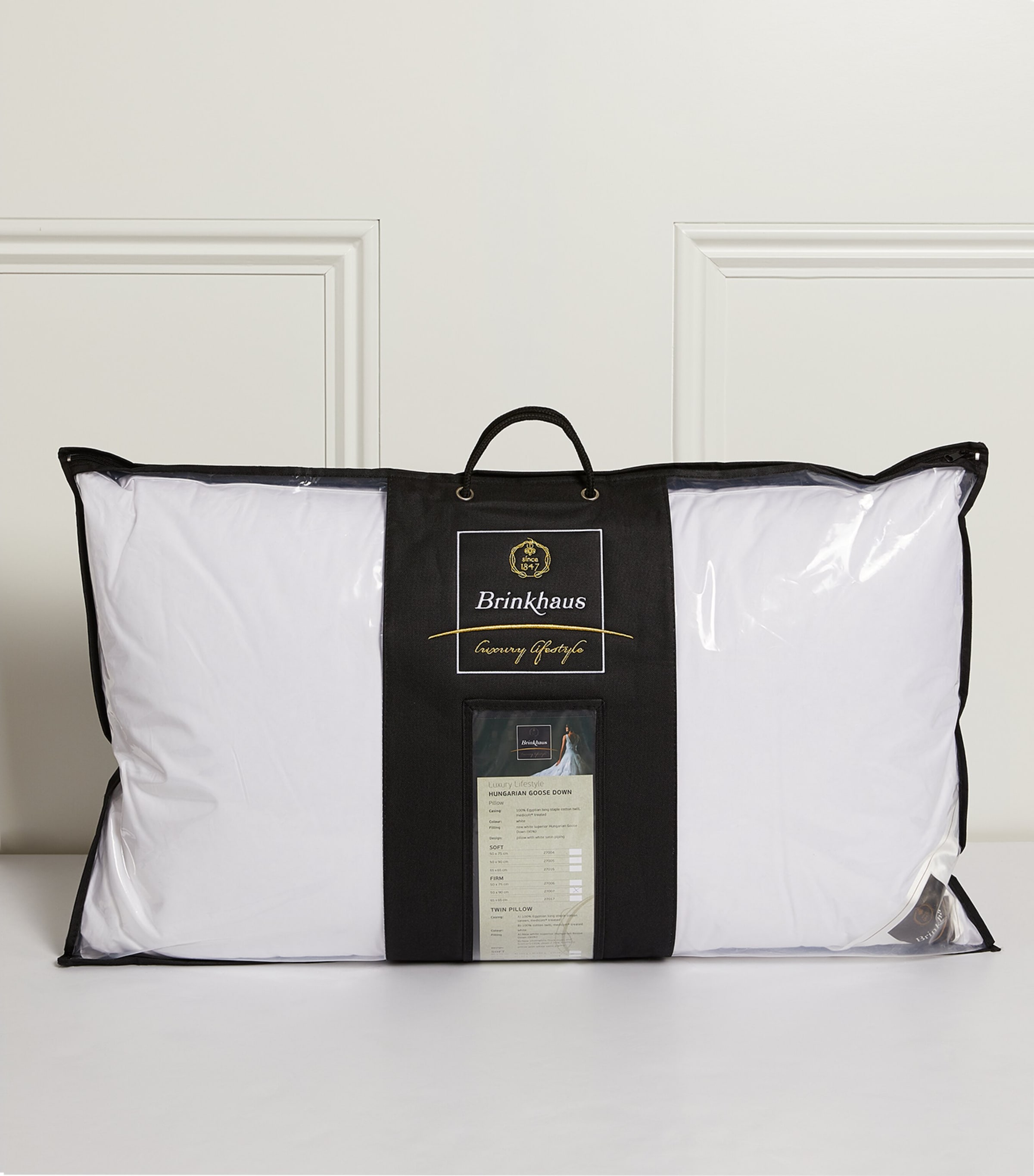 Brinkhaus Hungarian Goose Down Firm Pillow In White