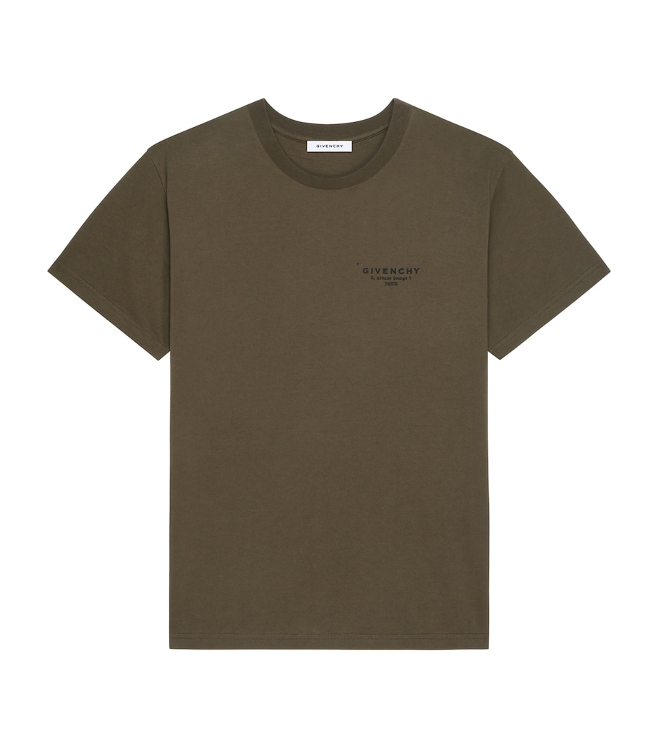 Givenchy Mens Cotton Logo T-Shirt Khaki Image 1