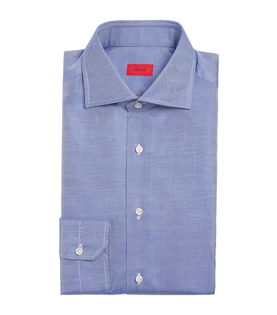 Isaia Mens Cotton Mix Dress Shirt Image 1