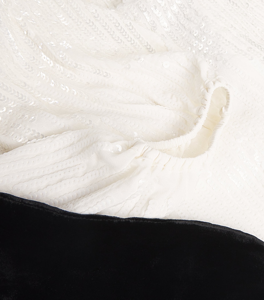 Sequinned Lara Mini Dress IVORY SEQUIN Image 5