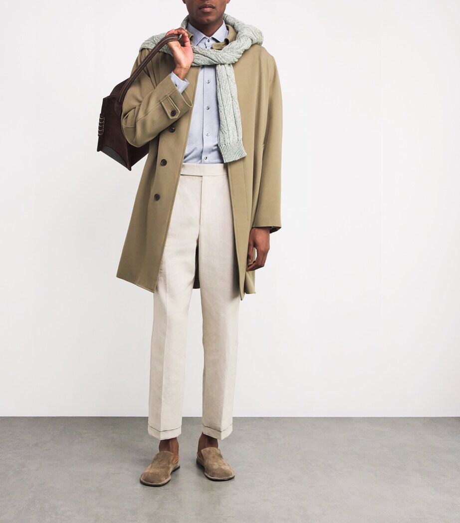 Agnona Mens Cotton-Silk Shirt Blue Image 2