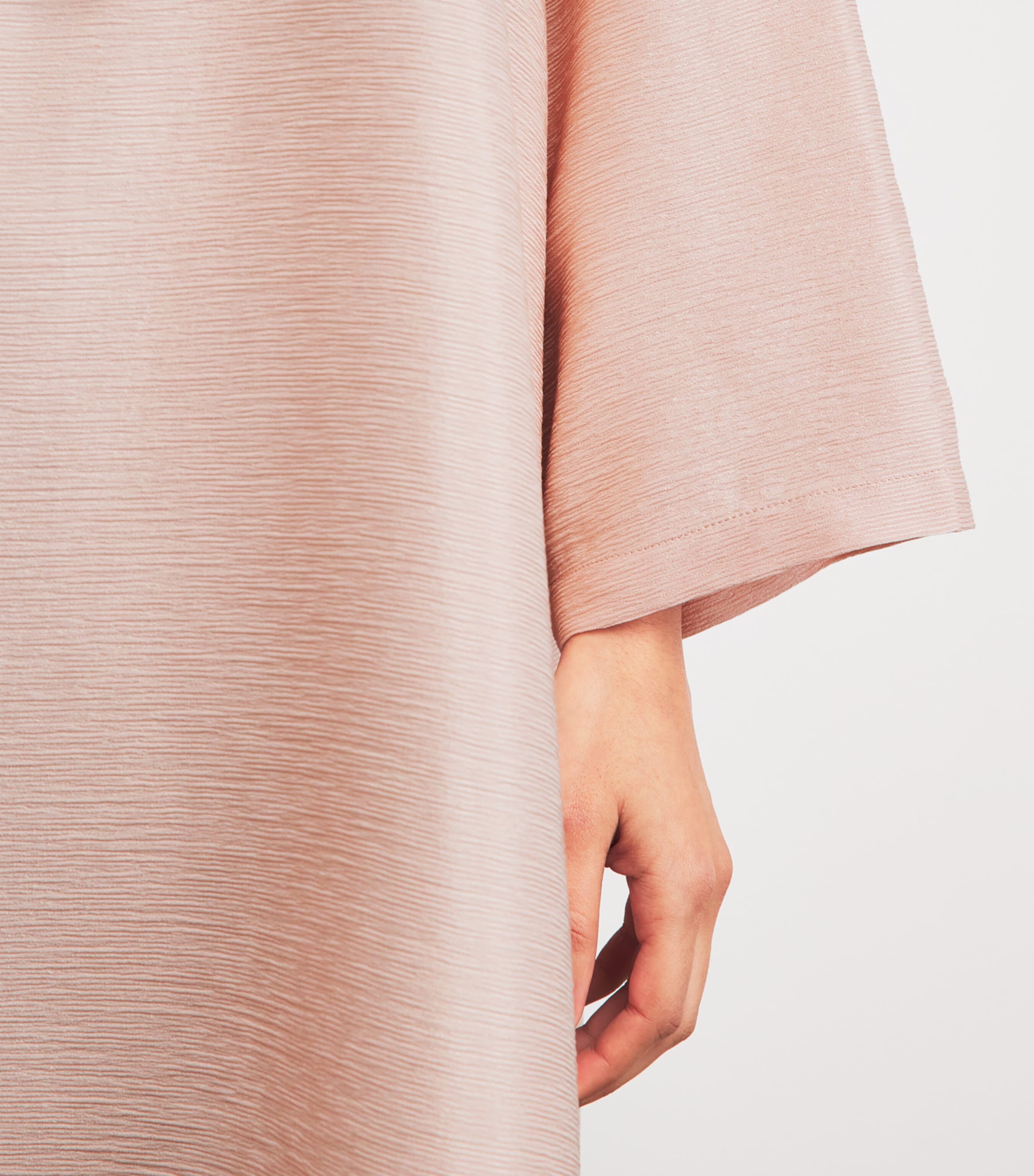 Eskandar Womens Silk Plissé Midi Dress Rosepowder Image 5