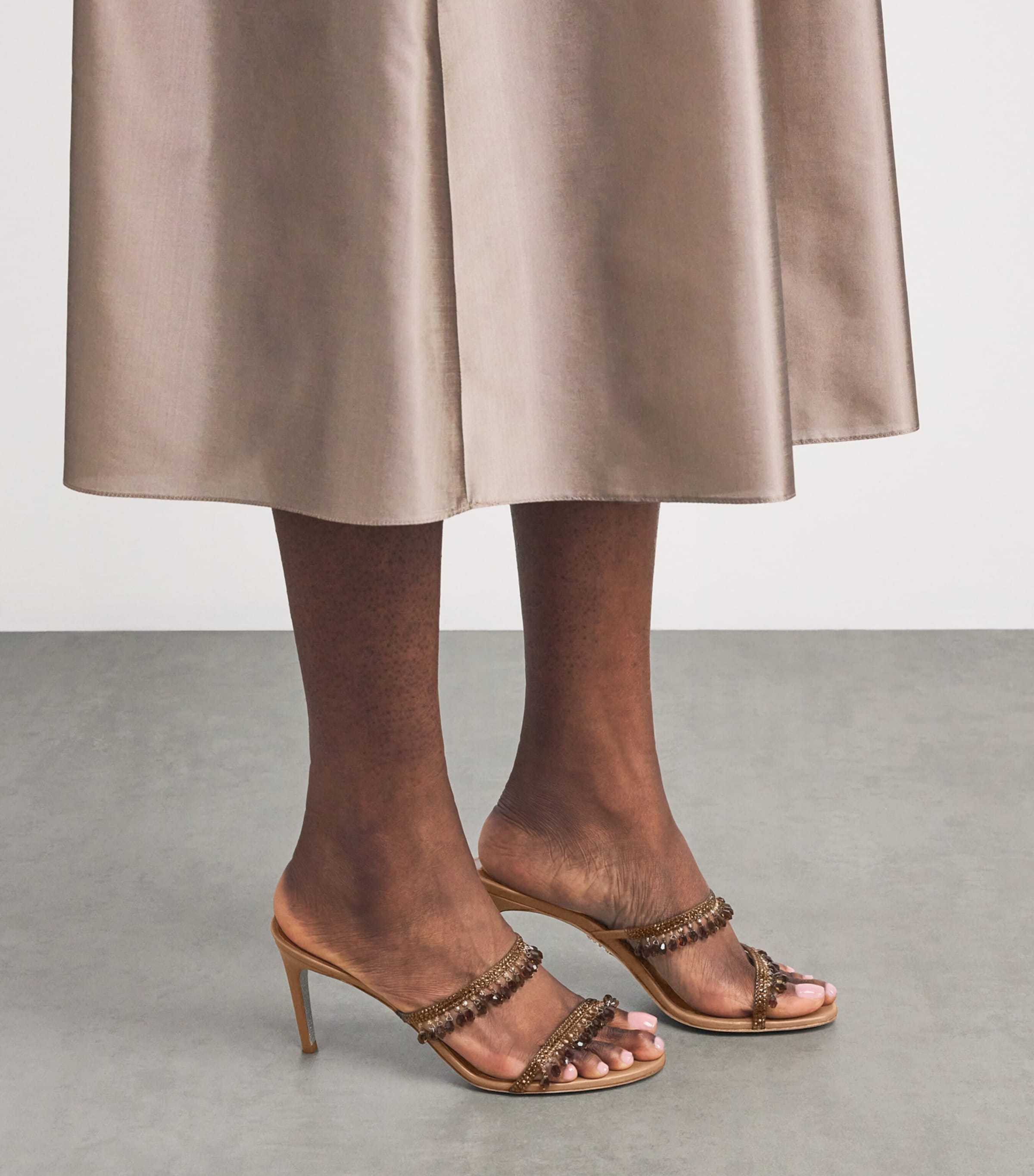 Embellished Chandelier Mules 80 BROWN Image 2