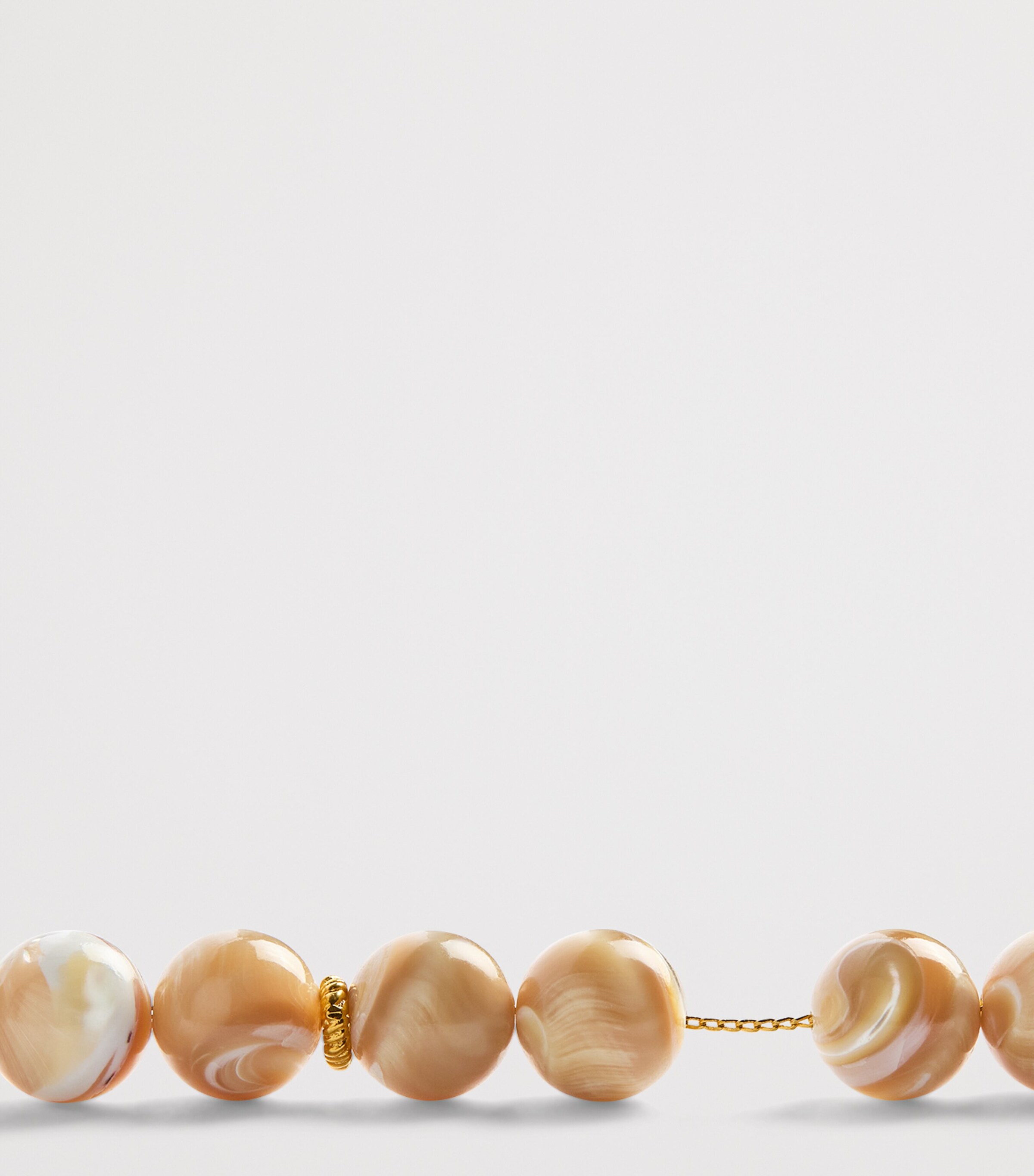 Anni Lu Gold-Plated Beaded Jetset Bracelet Cream Image 6