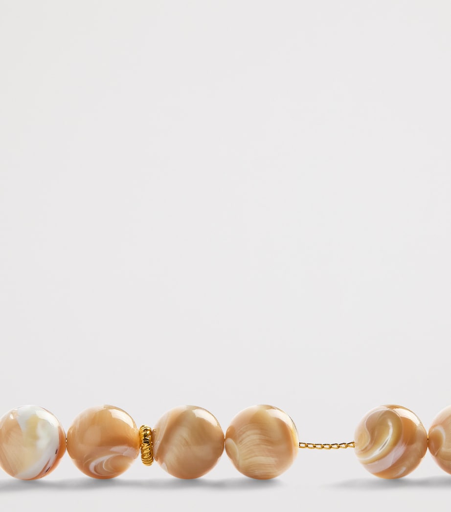 Anni Lu Gold-Plated Beaded Jetset Bracelet Cream Image 6