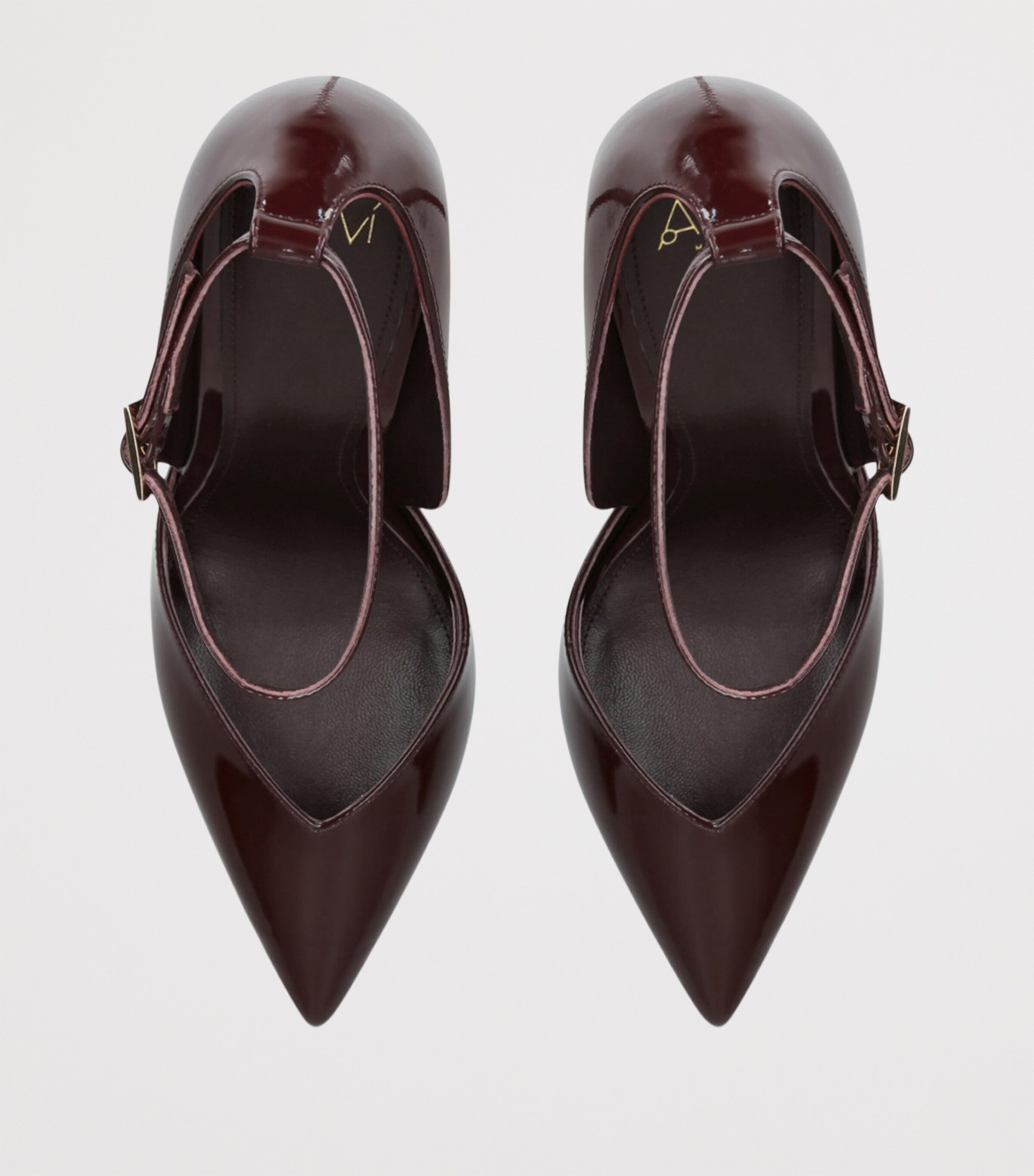 Alevì Patent Leather Camilla Pumps 110 Wine Image 4
