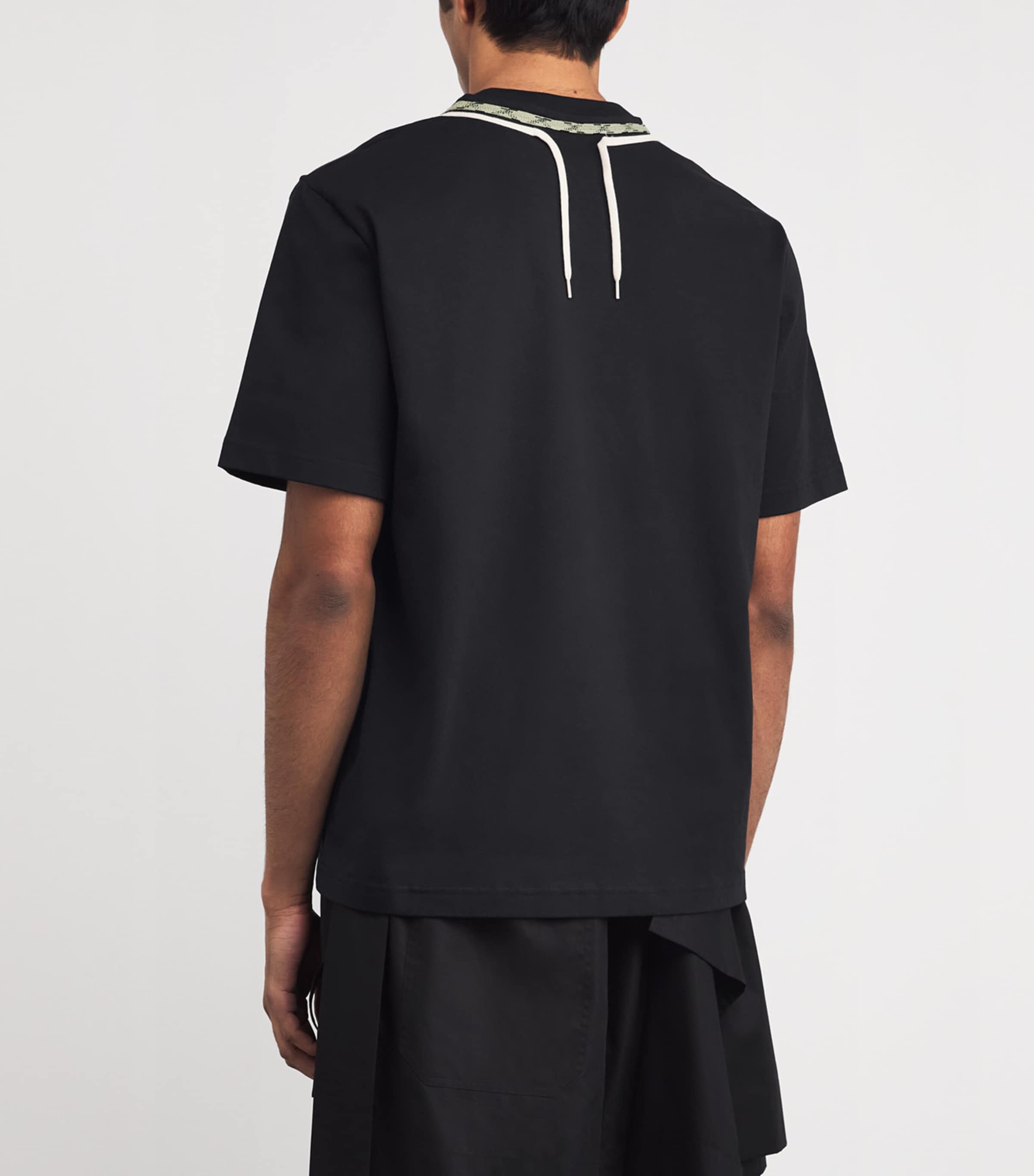 Cotton Trek-Lace T-Shirt BLACK Image 4