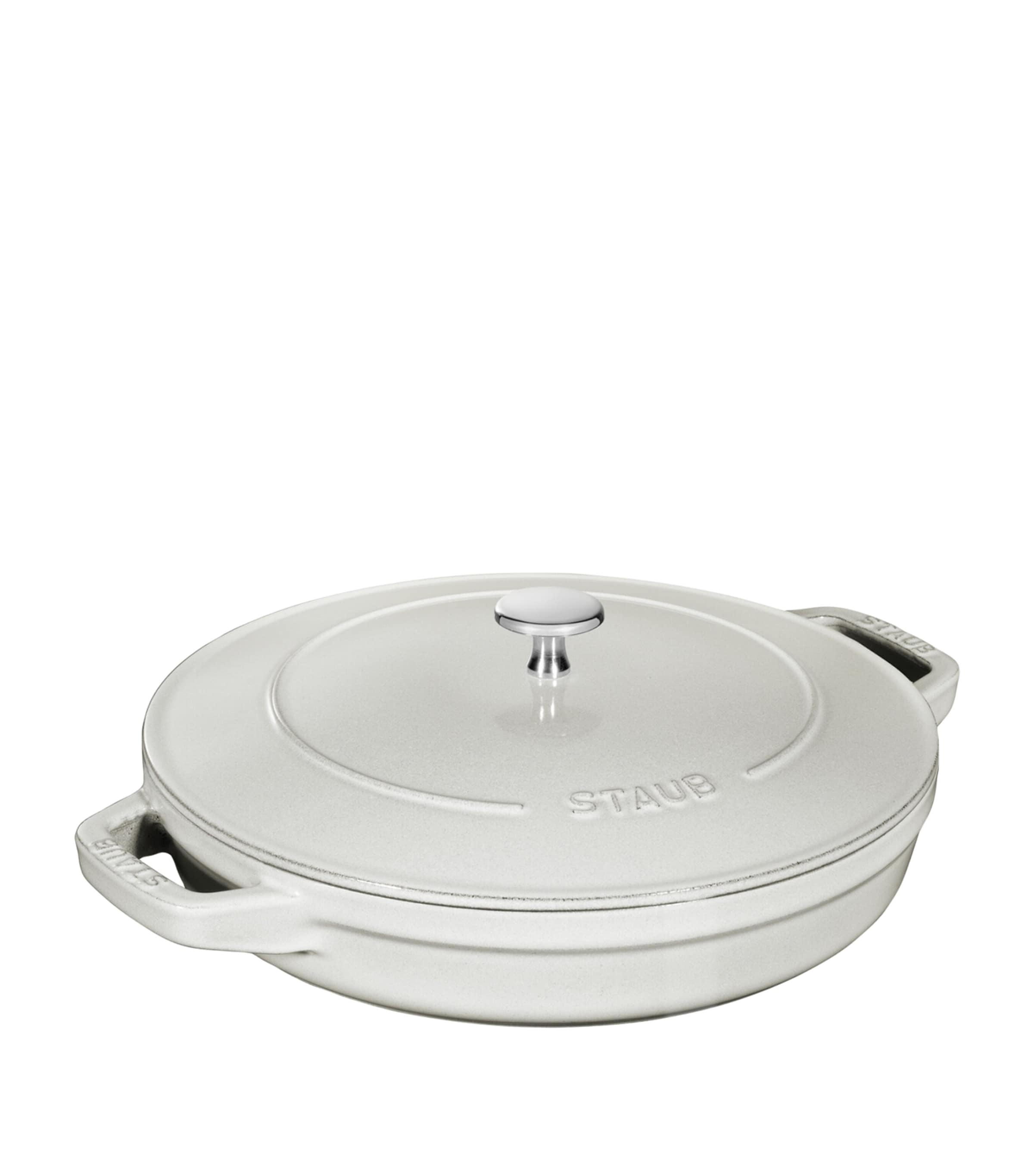 Staub 3-Piece Round Stackable Cocotte Set White Truffle Image 4