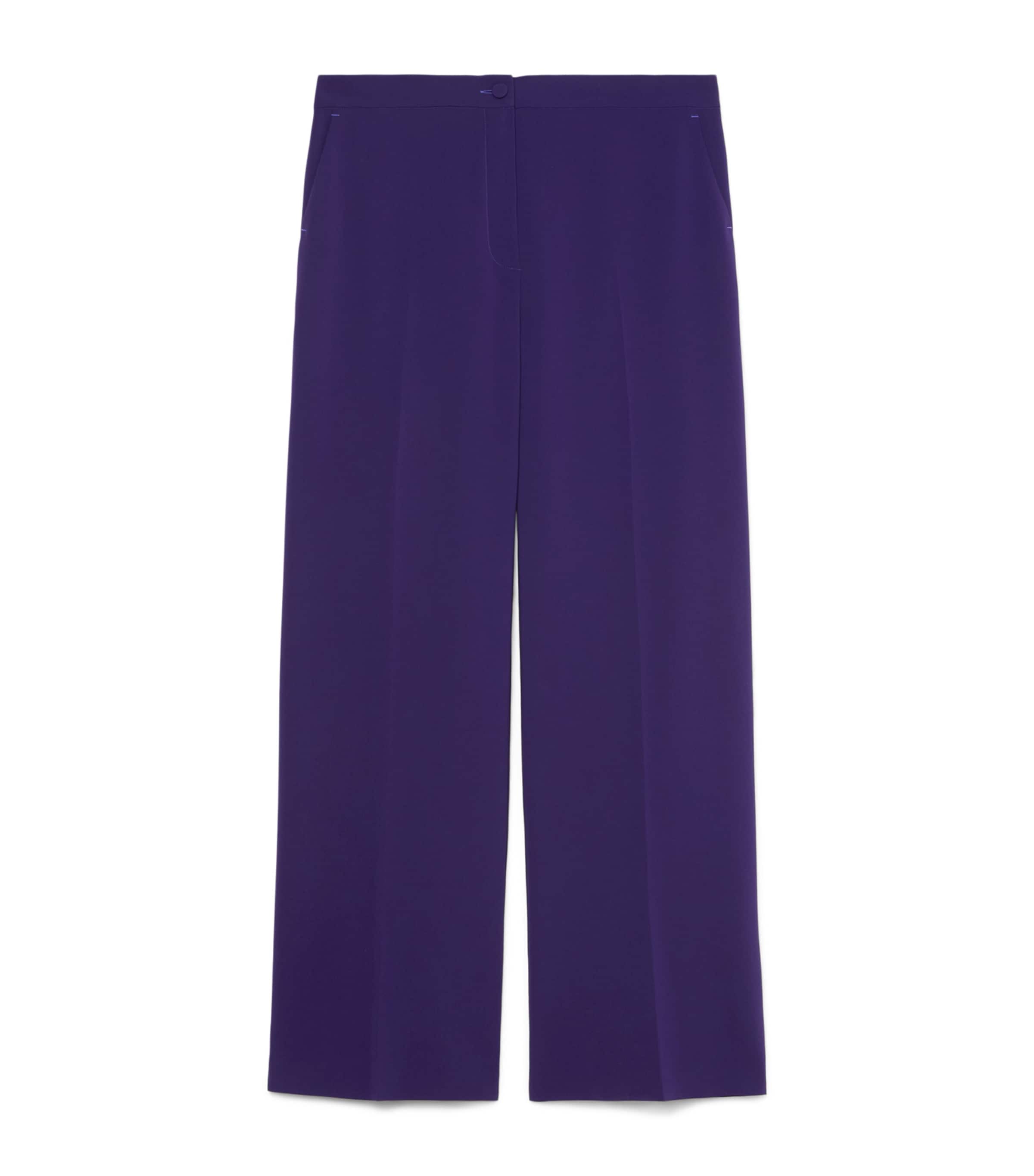 Marina Rinaldi Womens Wide-Leg Afosi Trousers Purple Image 1