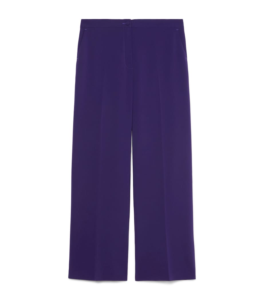Marina Rinaldi Womens Wide-Leg Afosi Trousers Purple Image 1