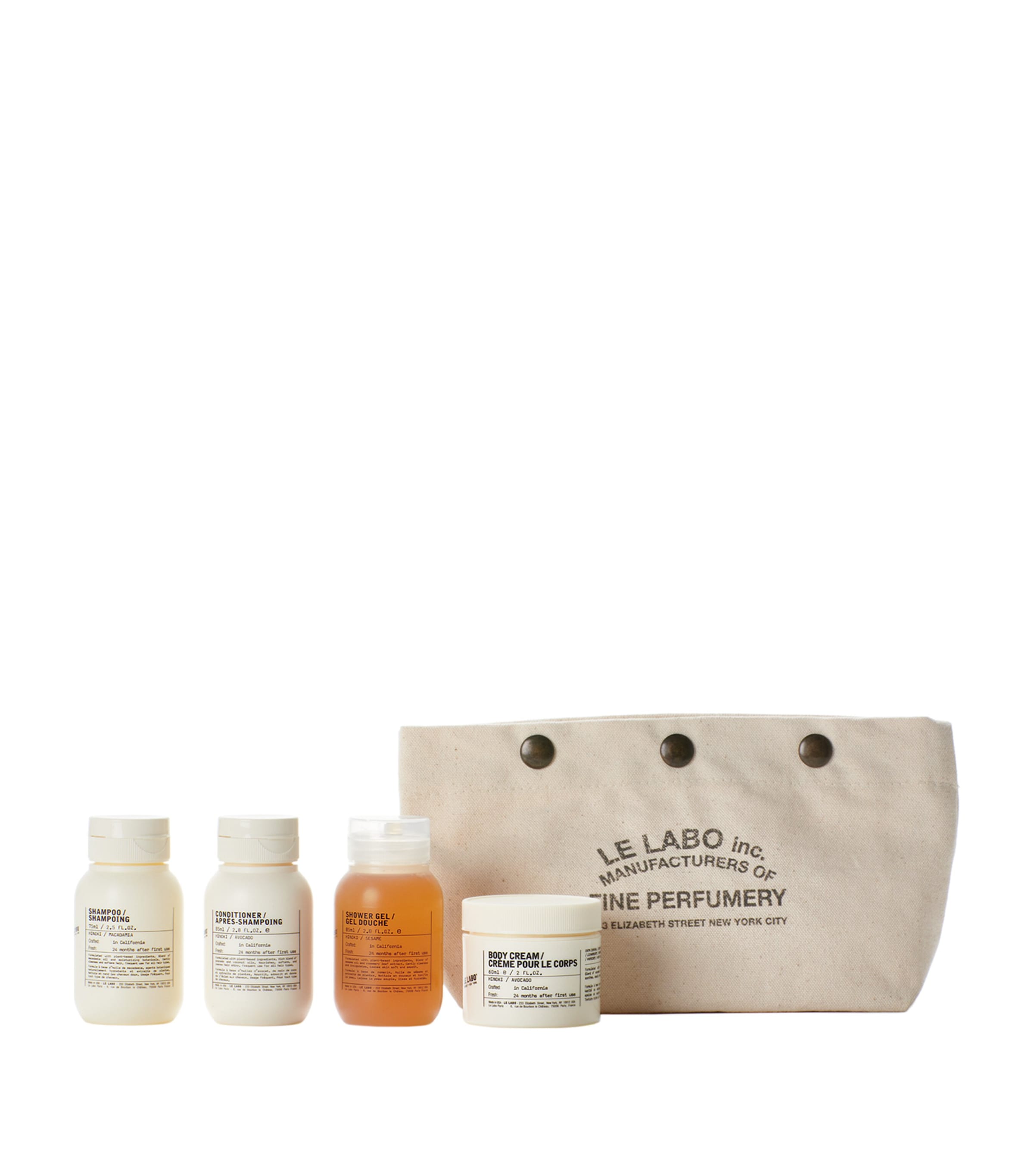 Le Labo Hinoki Body & Hair Travel Set In White