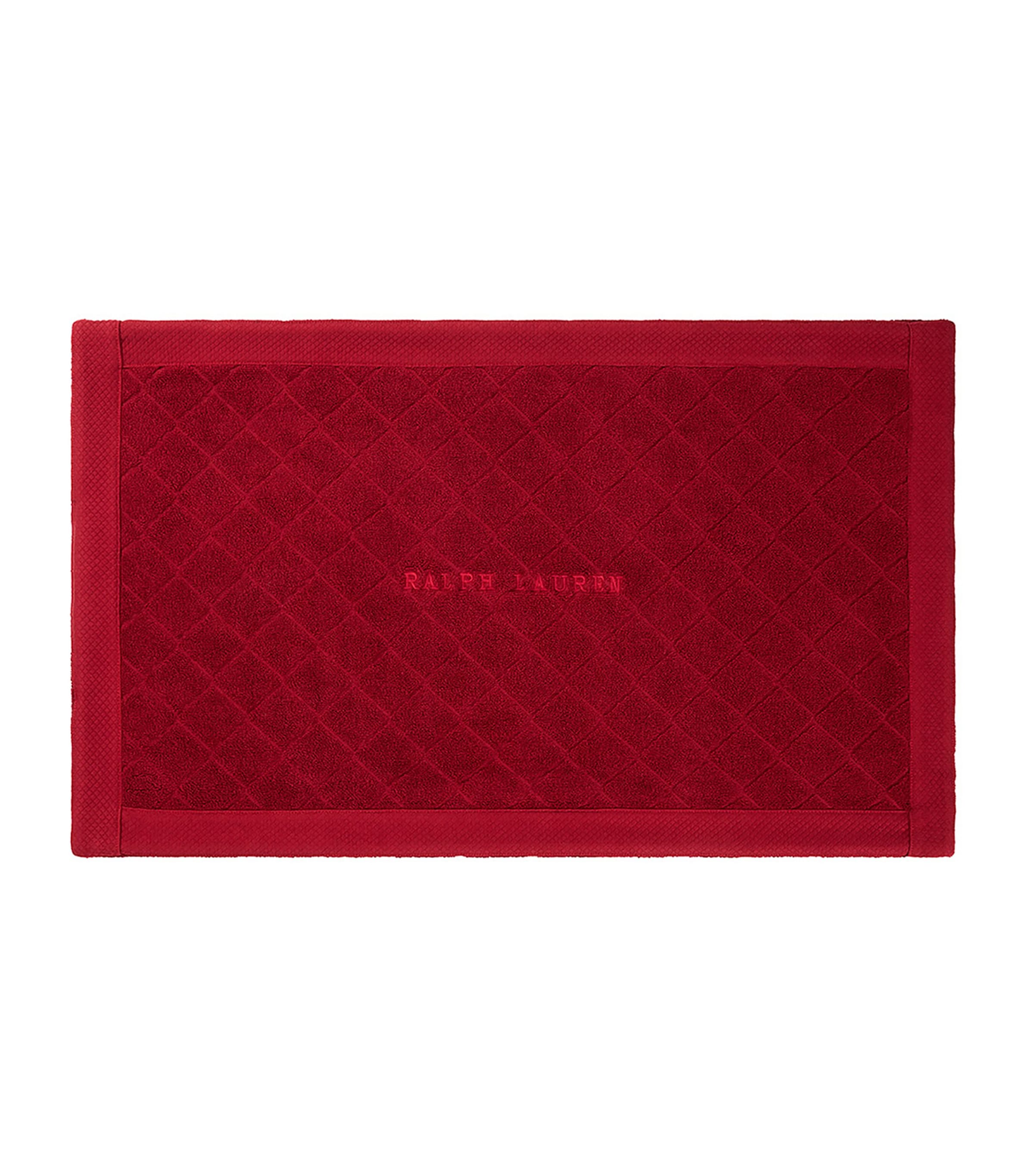 Shop Ralph Lauren Avenue Bath Mat In Red