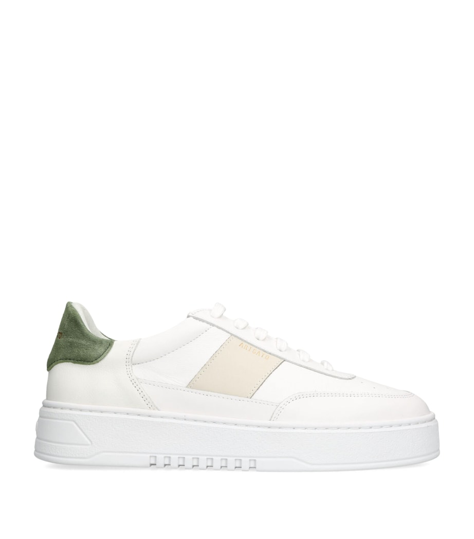 Leather Orbit Vintage Sneakers PALE GREEN Image 1