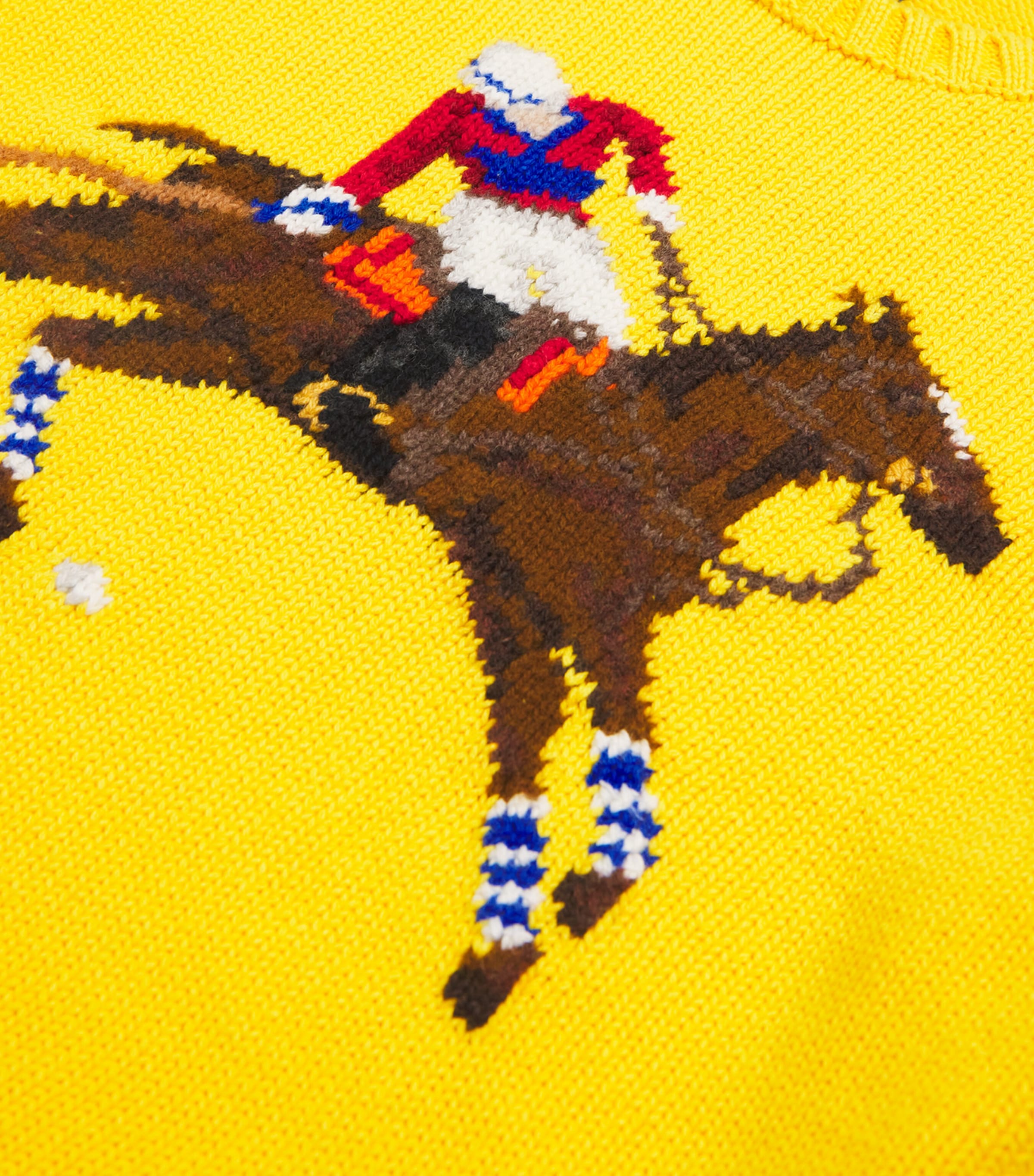 Cotton Polo Sweater (7-14 Years) YELLOW Image 3