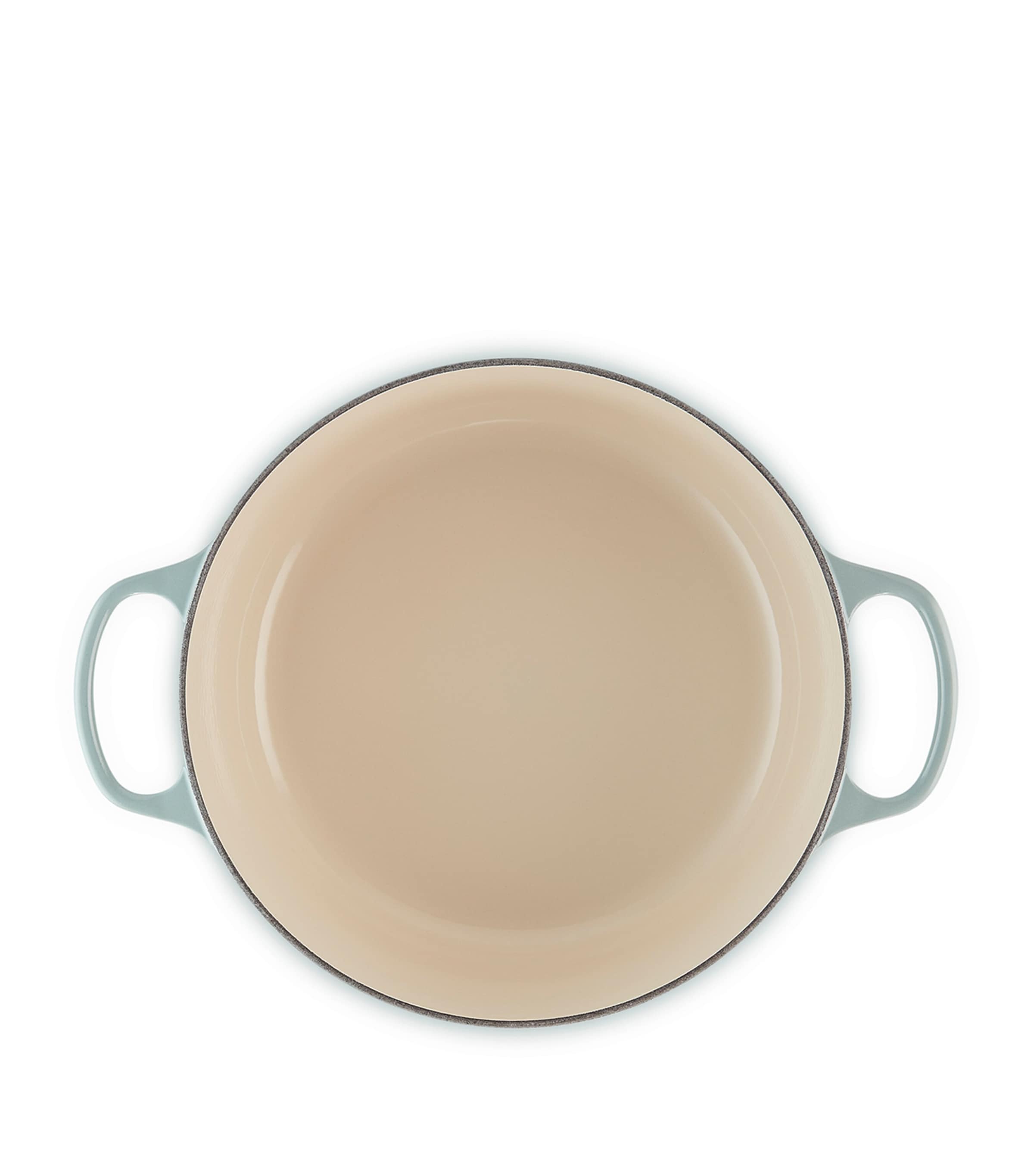 Le Creuset Cast Iron Round Casserole Dish (28cm) Sea Salt Image 4