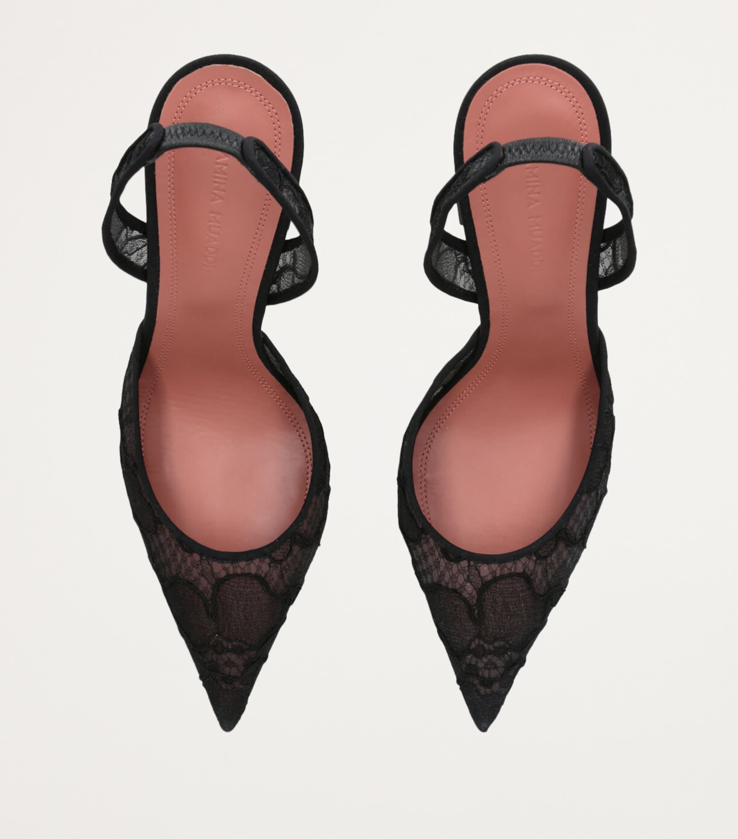 Lace Holli Slingback Heels 95 BLACK Image 5