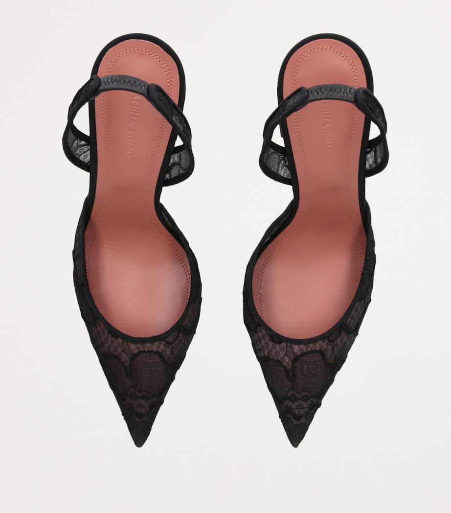 Lace Holli Slingback Heels 95 BLACK Image 5