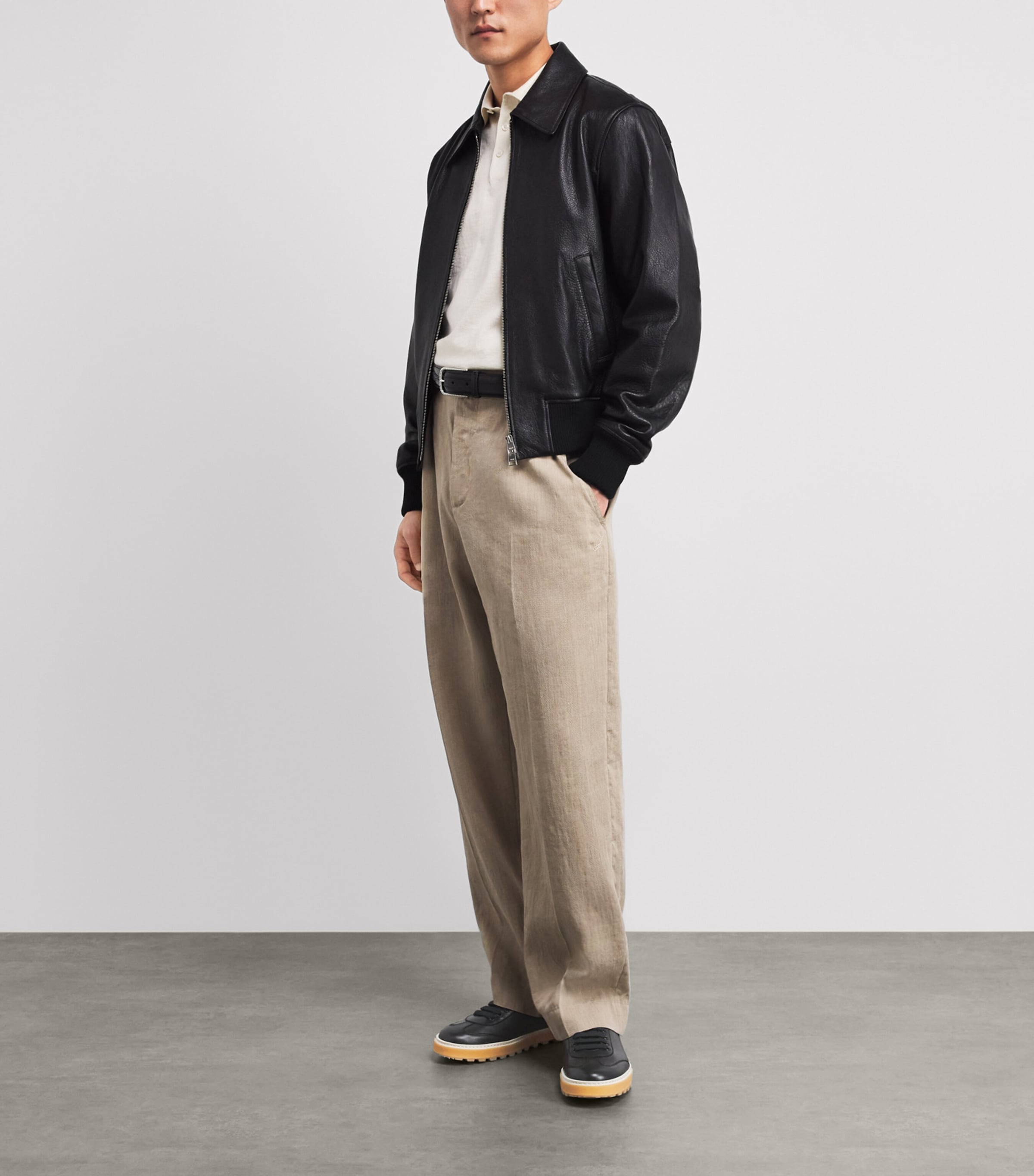Isaia Leather Sneakers Image 4
