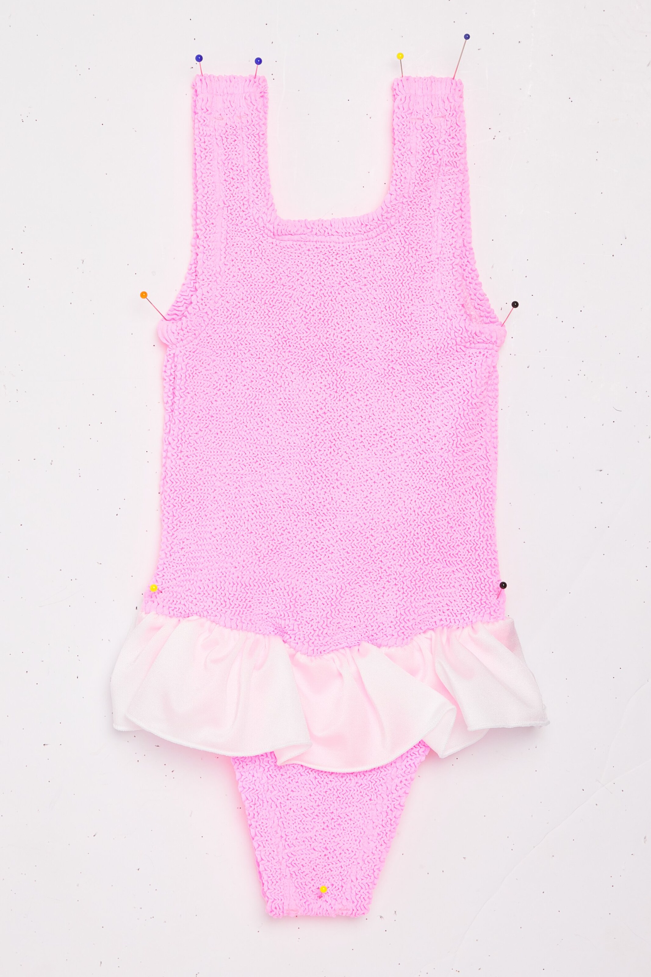 Hunza G Ruffle-trim Denise Swimsuit In Pink
