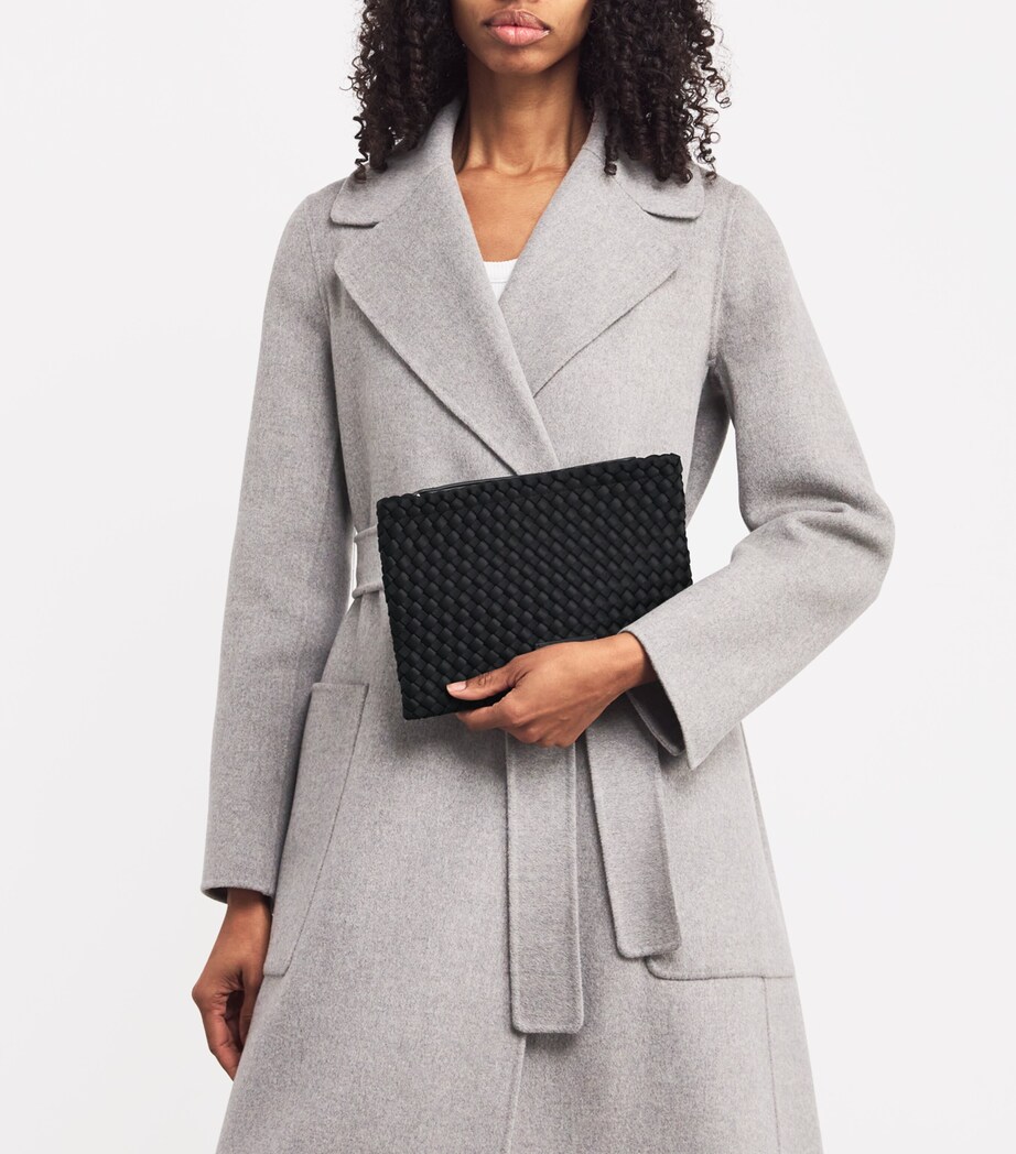 Harrods Neoprene Woven Pouch Black Image 5