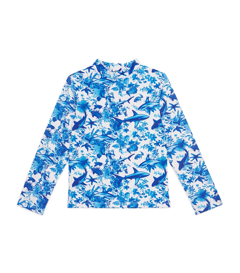 x Rick Dick UV Protection Rash Guard Top (2-12 Years) 01024H SHARKTOILE 01 Image 1