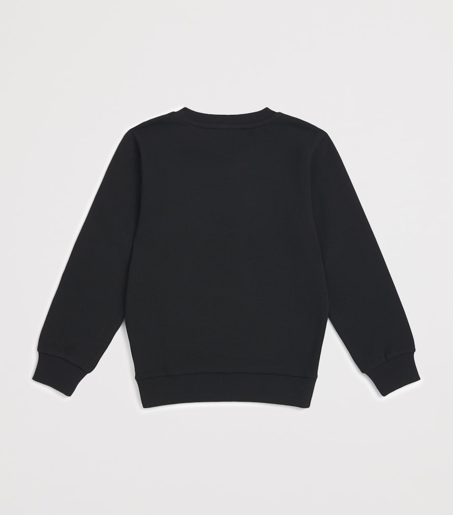 Balmain Kids Cotton Logo Sweatshirt (6-14 Years) Black/gold Image 2
