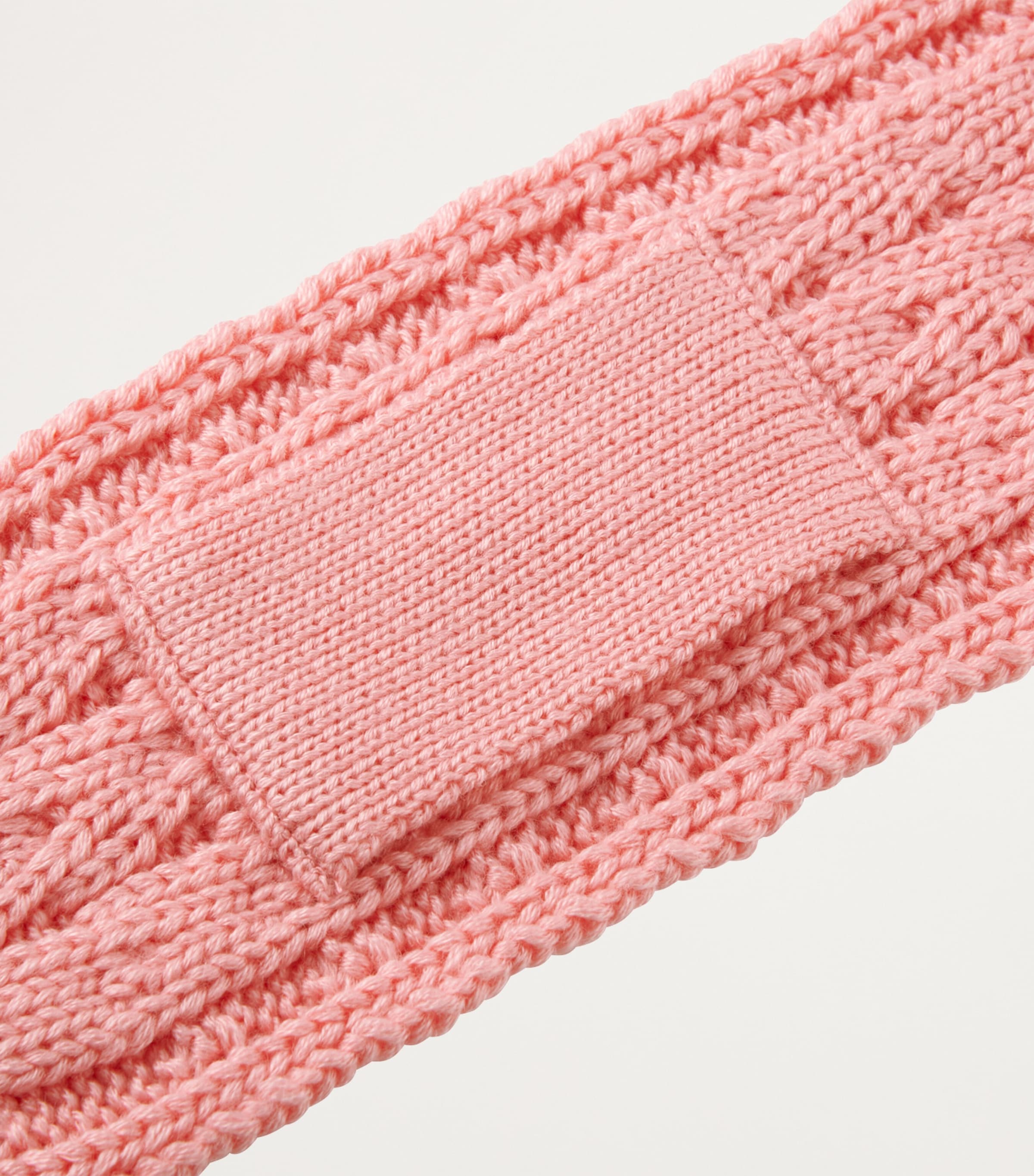 Cable-Knit Bear-Embroidered Scarf 8 Image 2