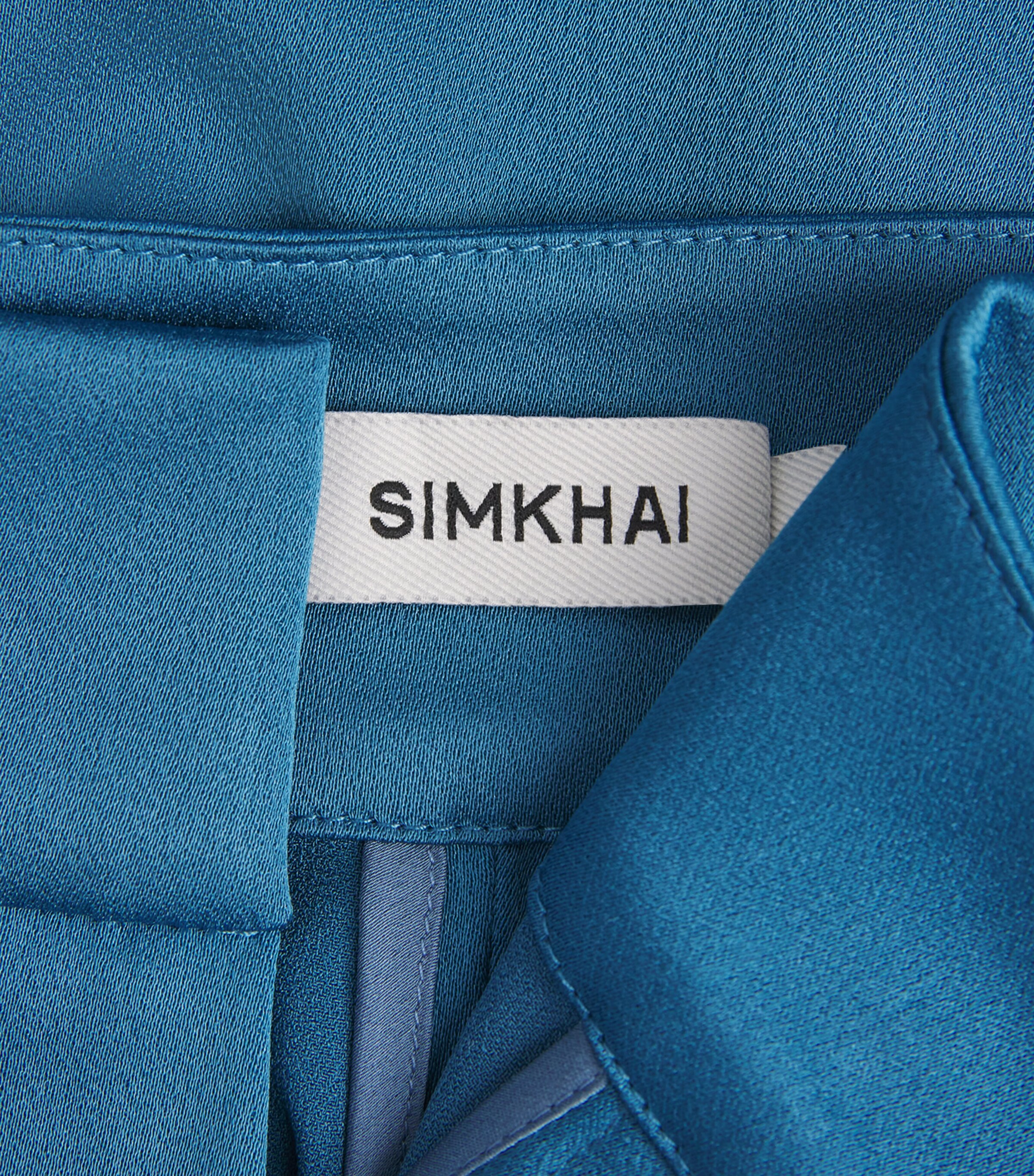 Simkhai Womens Satin Kyra Trousers Washed Indigo Image 6