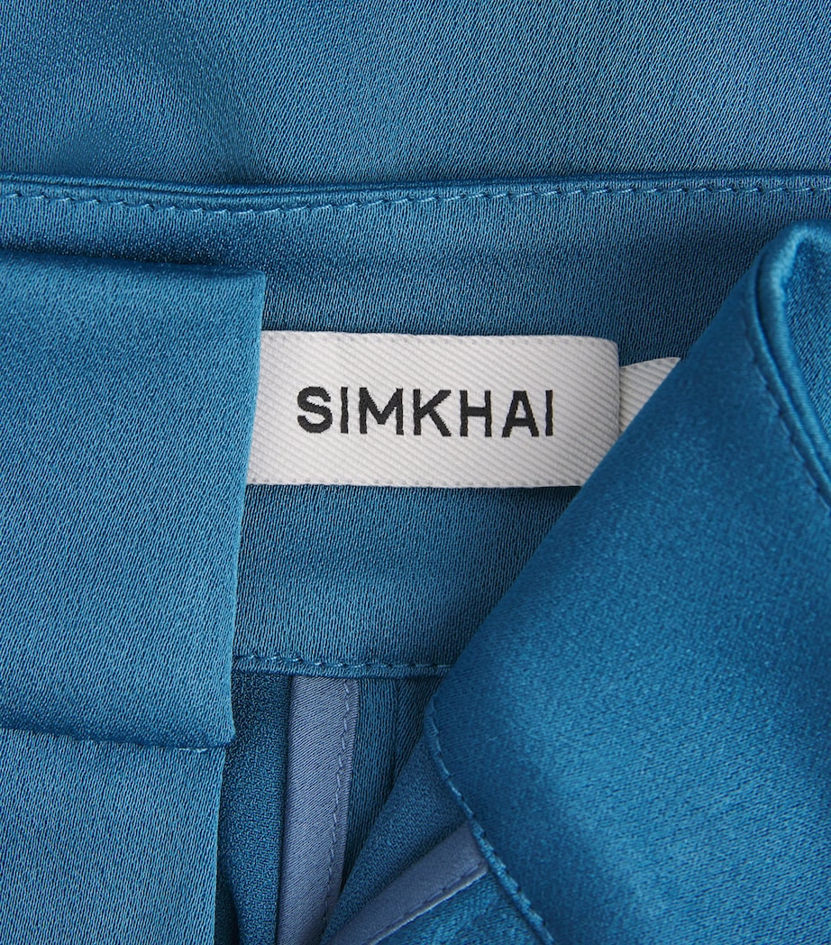 Simkhai Womens Satin Kyra Trousers Washed Indigo Image 6