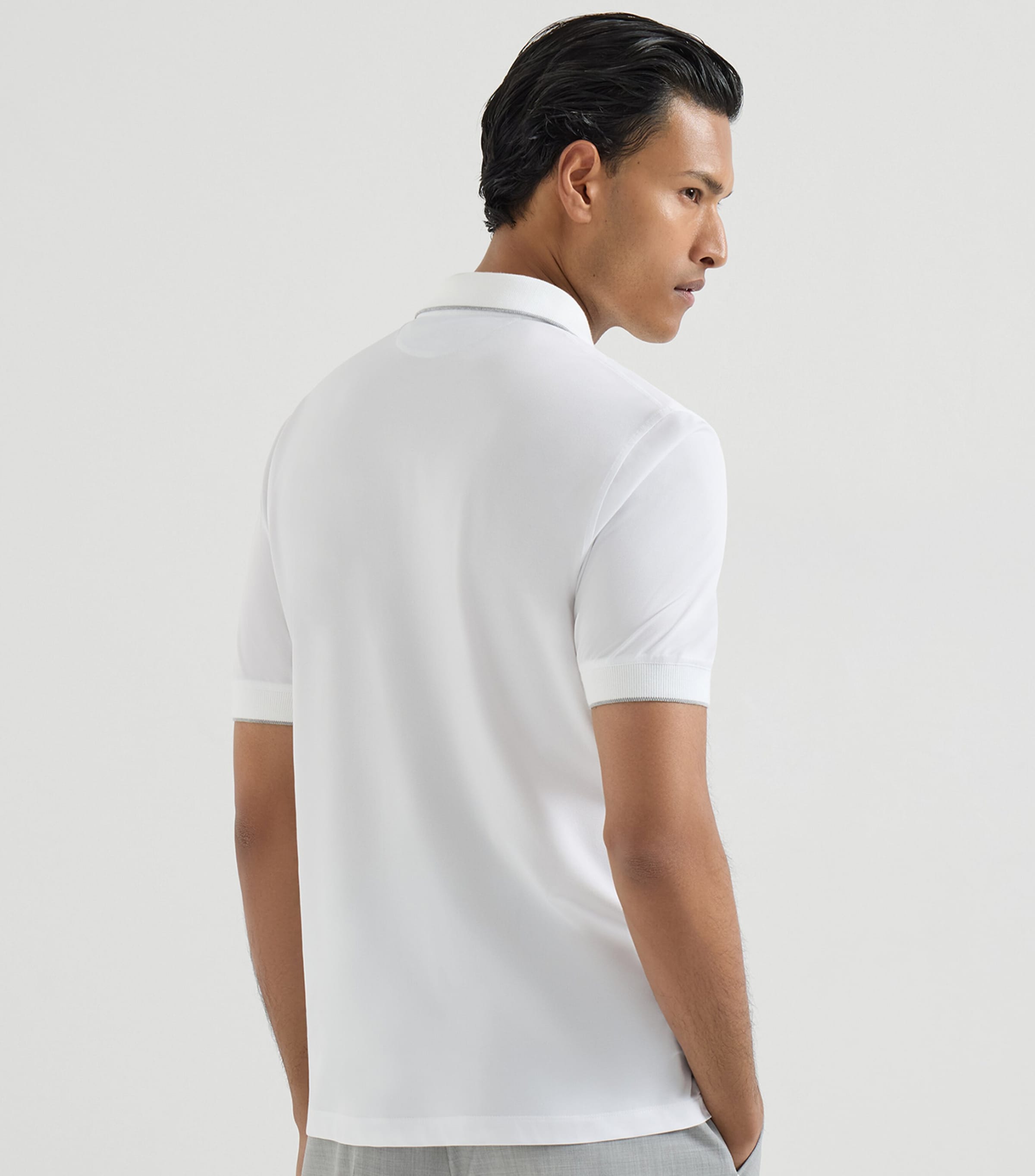 Brunello Cucinelli Mens Technical Zip-Up Polo Shirt Image 3