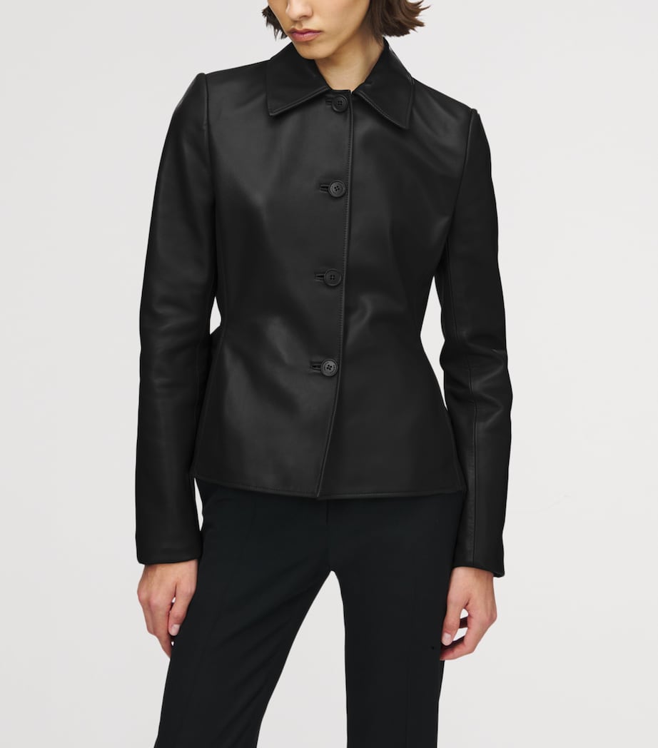 Leather Button-Up Shirt 1000 Image 5