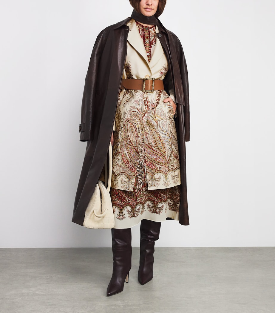 Satin Patterned Princess Coat S9820 Image 2