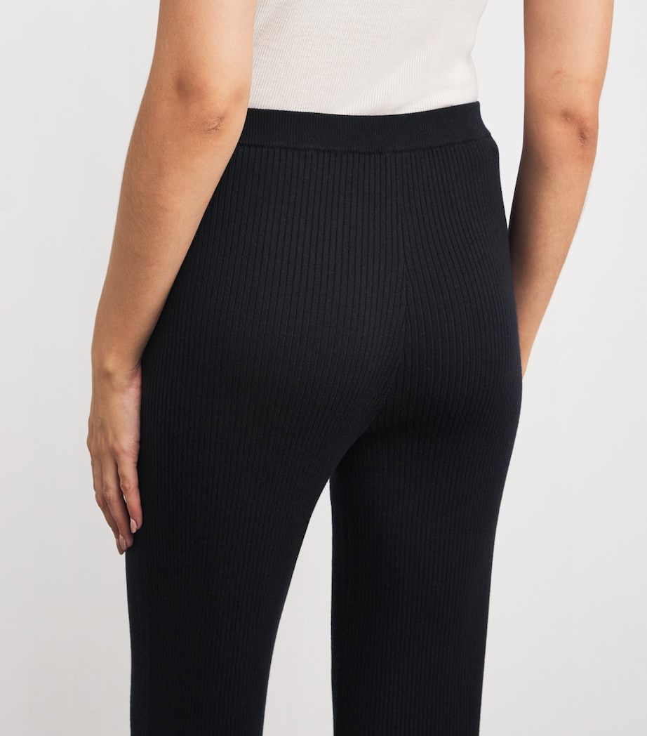 Flared Knitted Trousers NAVY Image 6