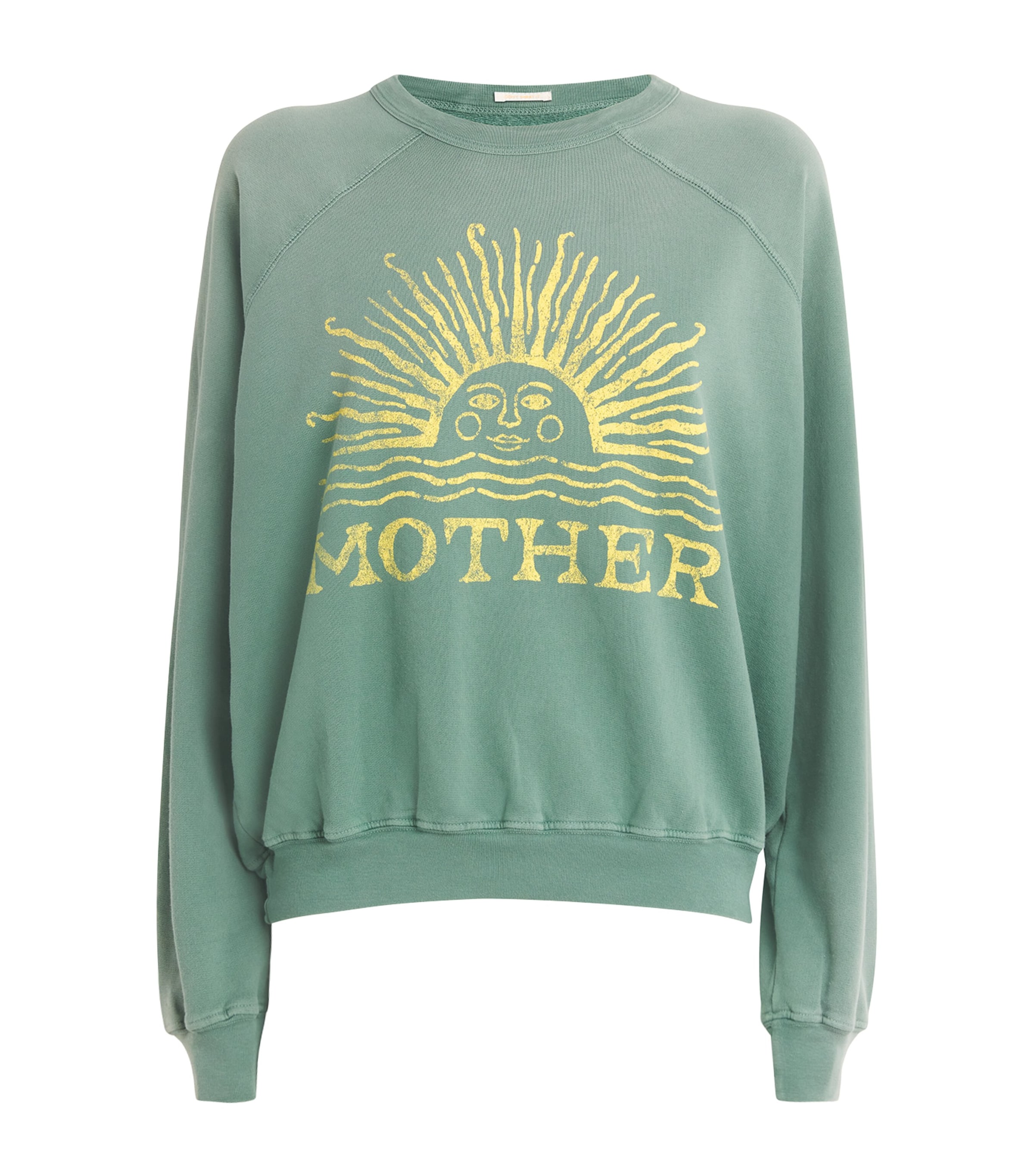 Mother Cotton The Biggie Concert Sweatshirt In Green