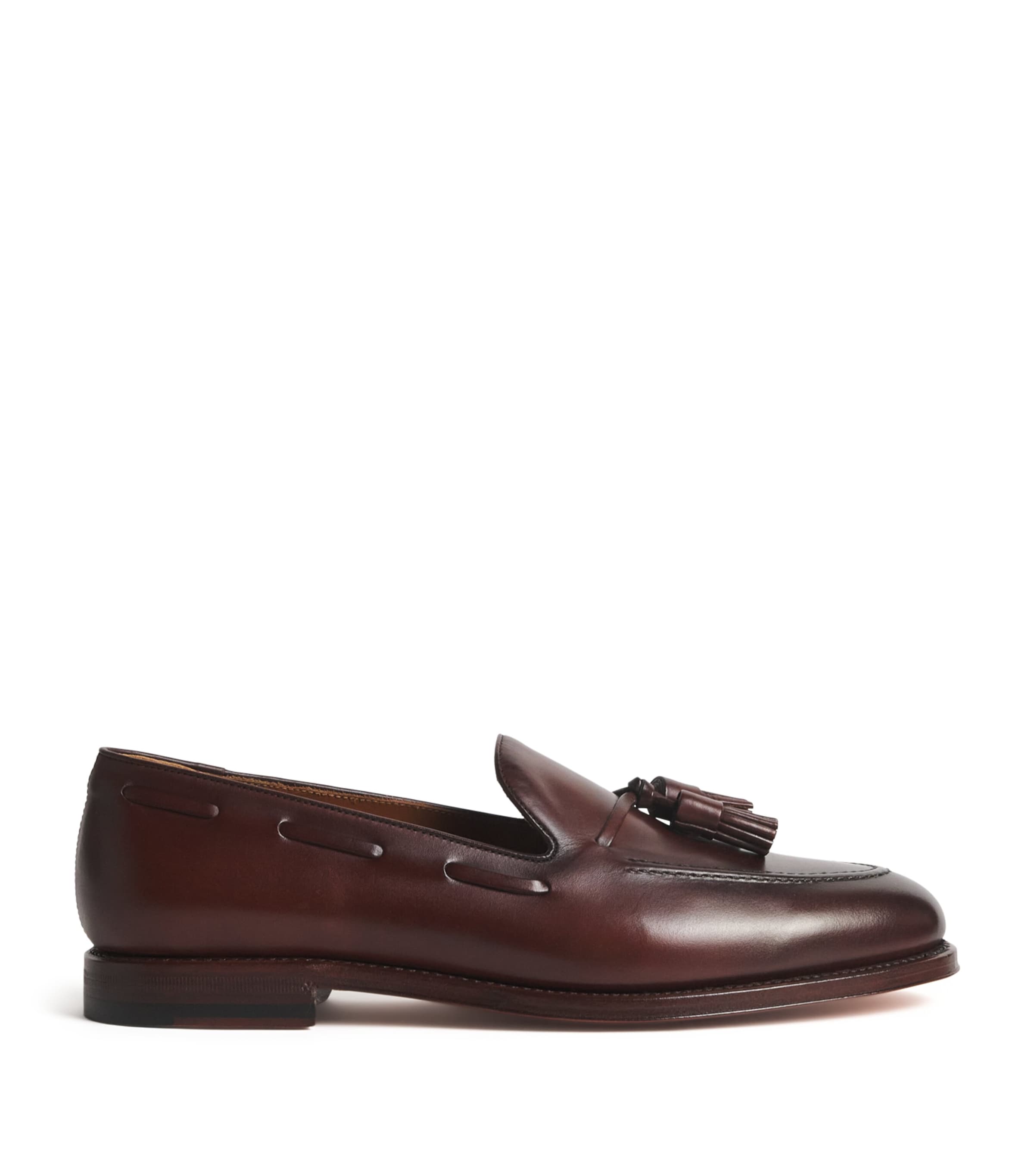 Polo Ralph Lauren Leather Tasselled Maestra Loafers Dark Brown Image 1