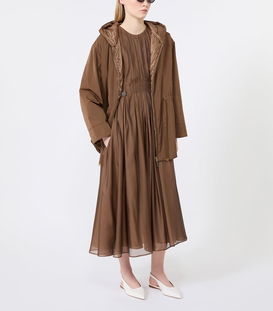 Max Mara Womens Water-Repellent Reversible Parka Honey Image 2
