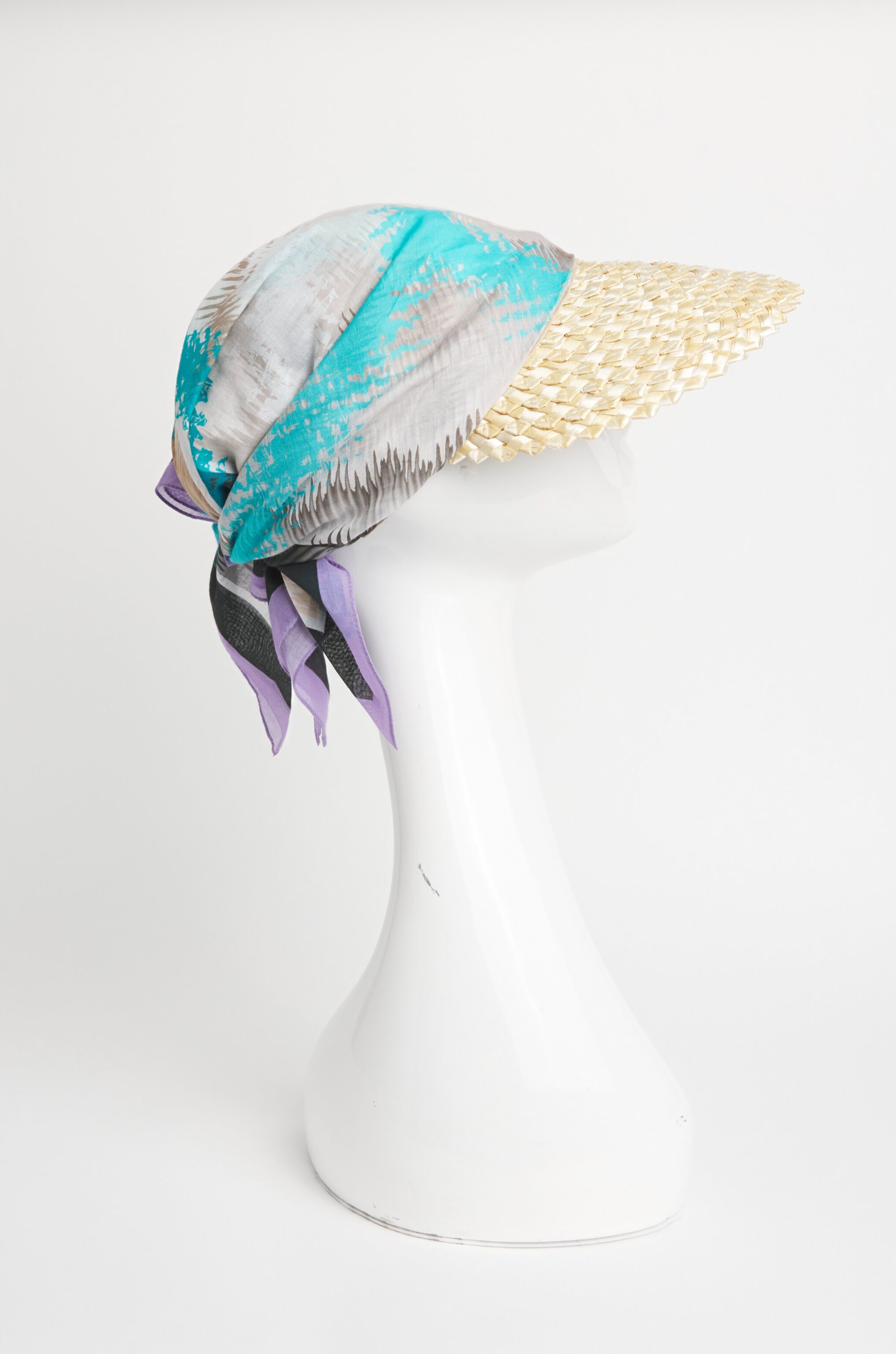Missoni Raffia-Fabric Sun Visor Hat Image 3