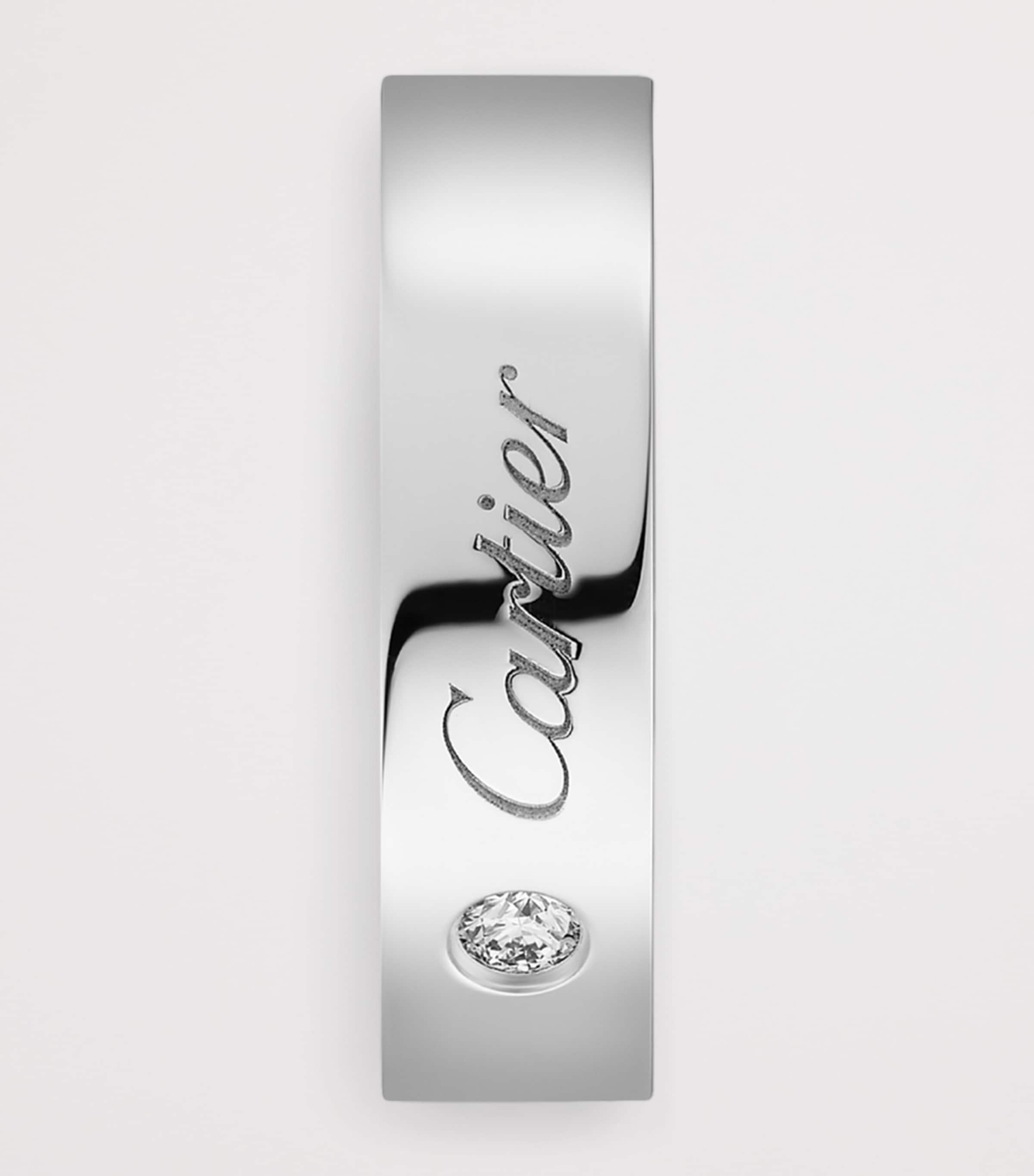 Cartier Platinum and Diamond C de Cartier Wedding Band (5mm) Platinum Image 4