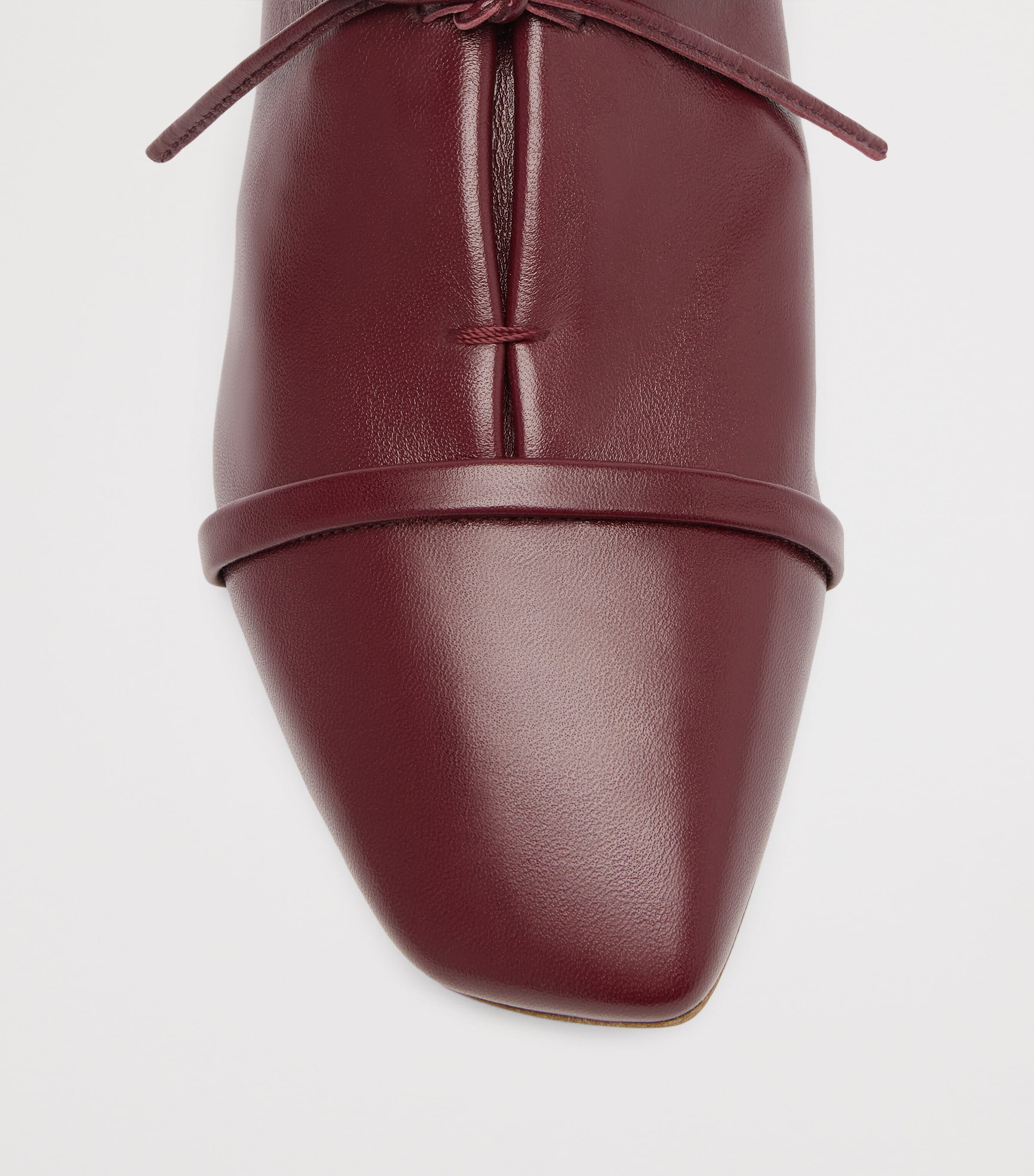 Nappa Leather Lace-Up Jean Flats ROSEWOOD Image 5