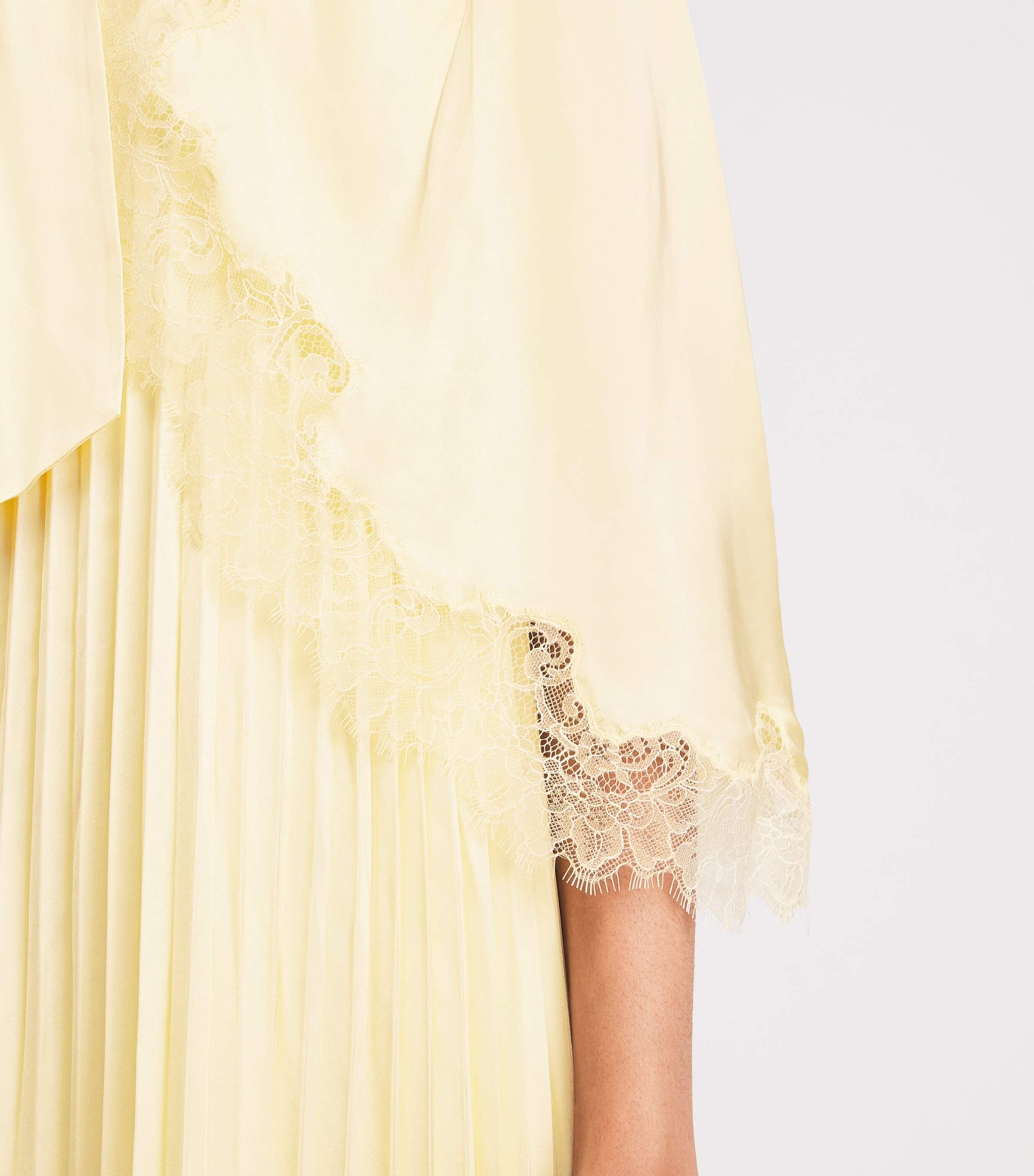 Self-Portrait Womens Satin Cape-Overlay Maxi Dress Yellow Image 3