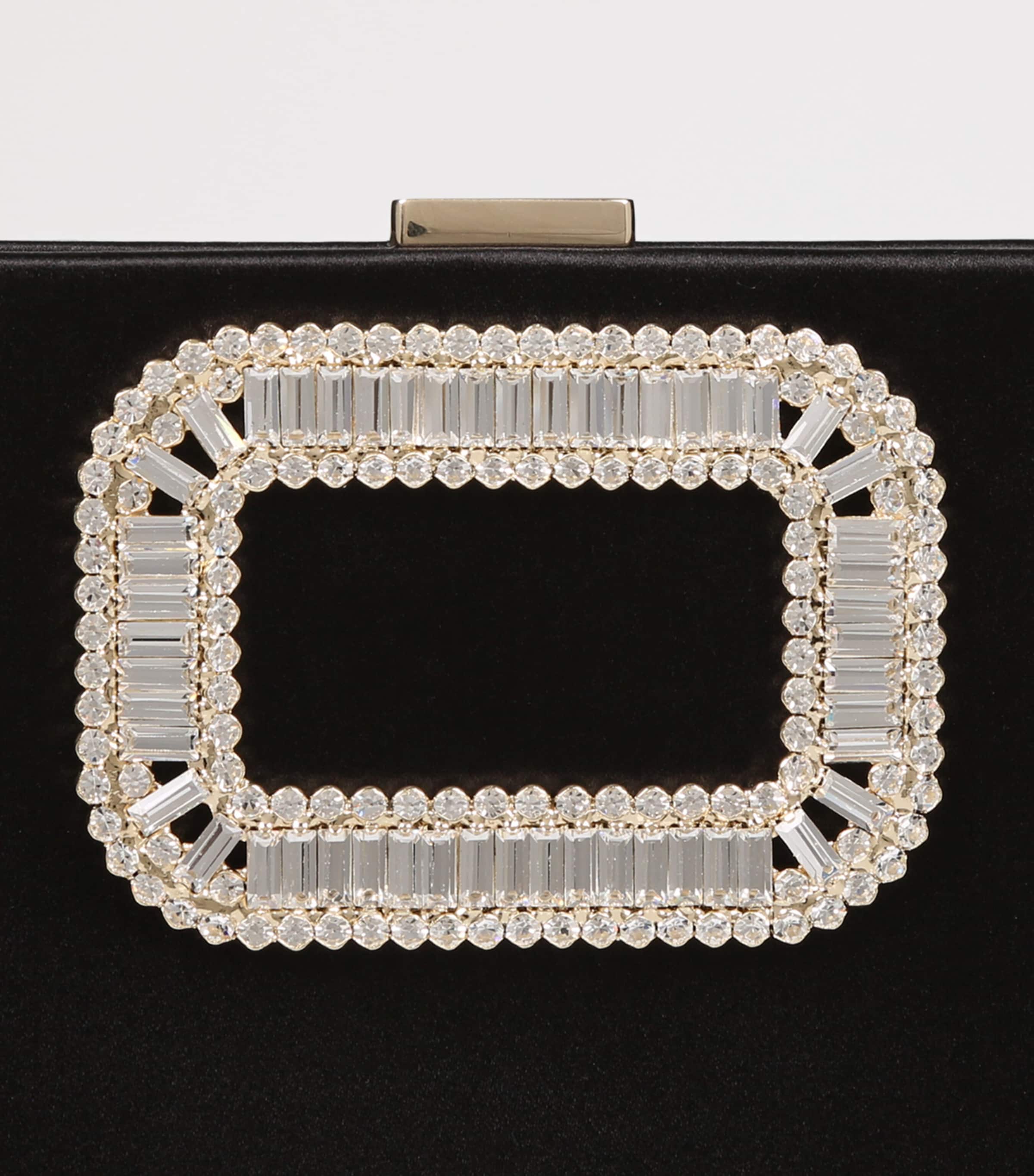 Satin Pilgrim Clutch Bag BLACK Image 3