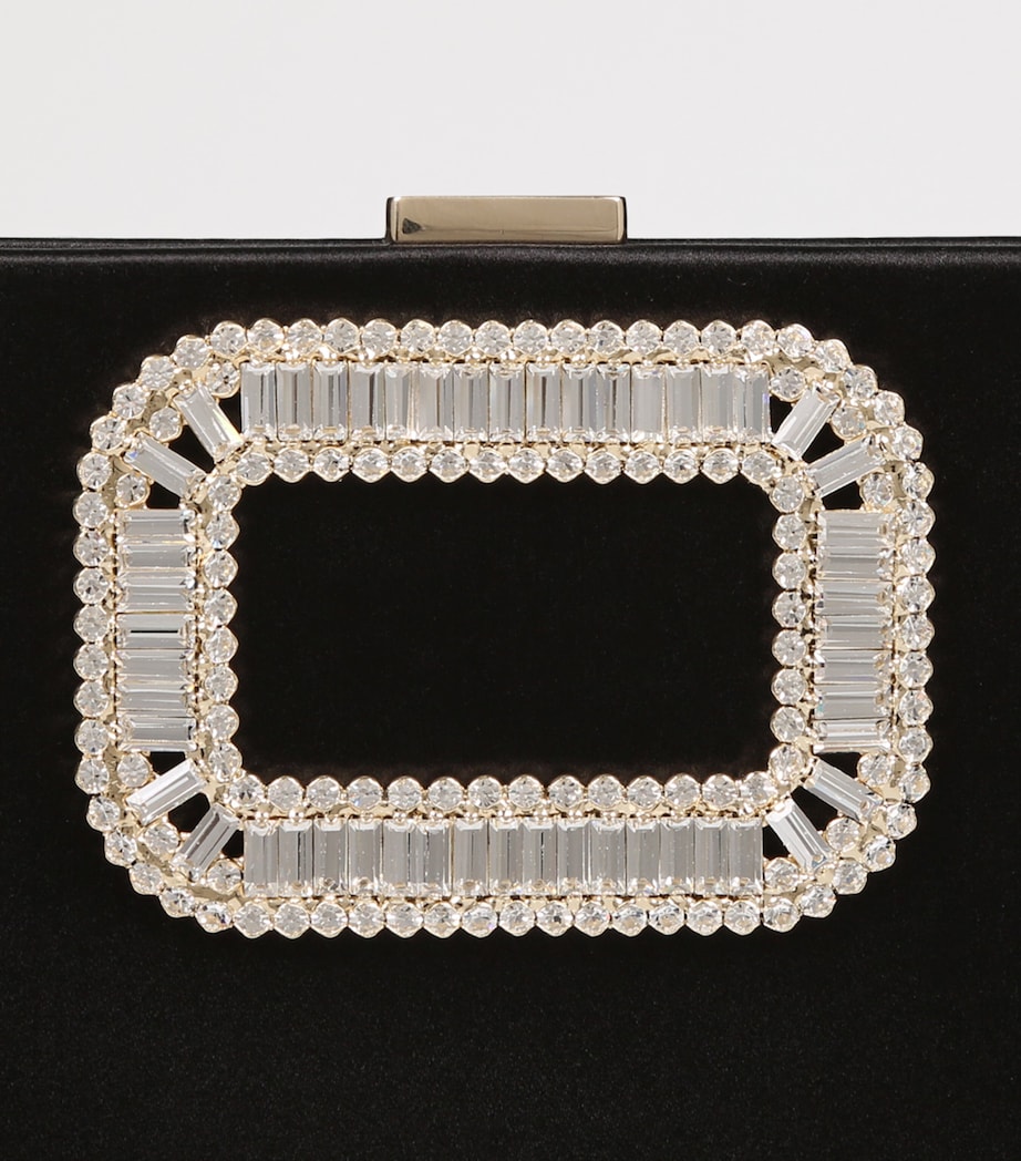 Satin Pilgrim Clutch Bag BLACK Image 3