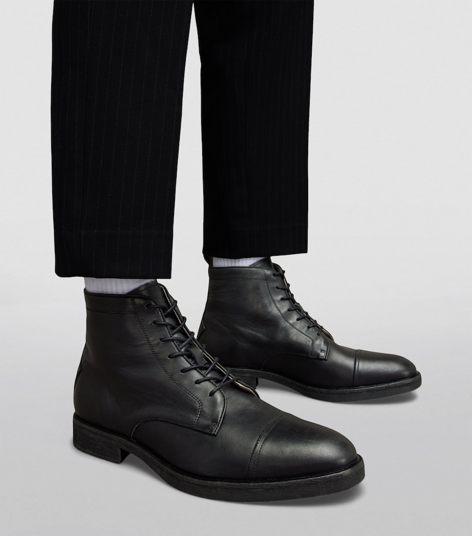 AllSaints Leather Drago Boots Black Image 6