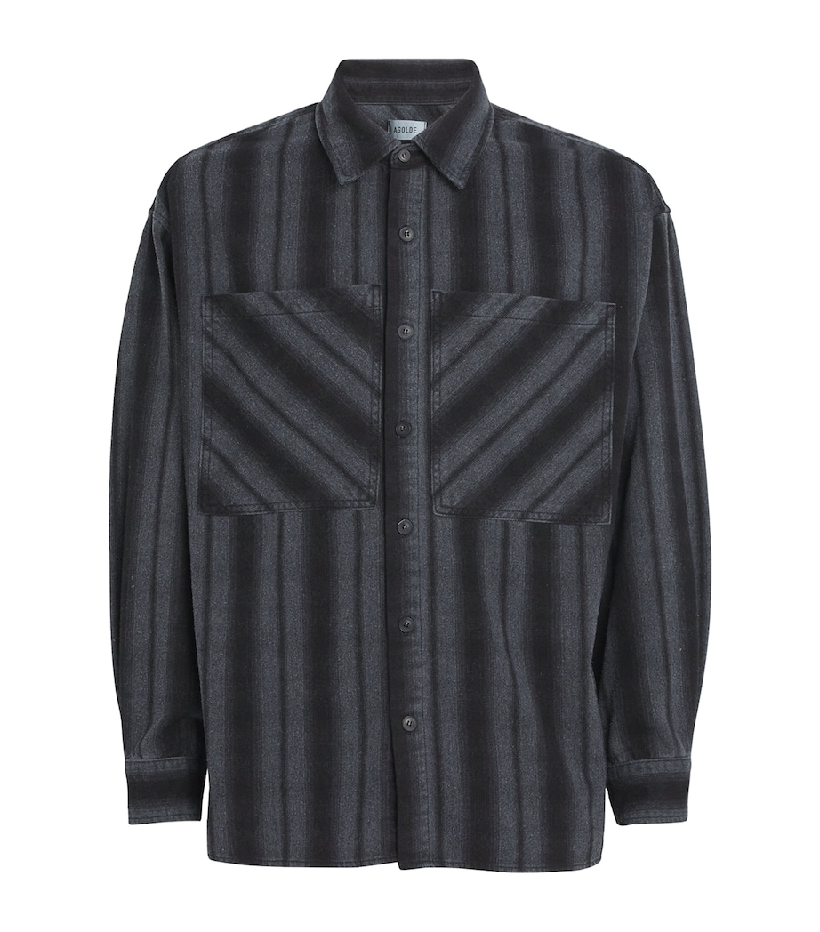Cotton-Blend Stripe Brennan Shirt UMRA Image 1