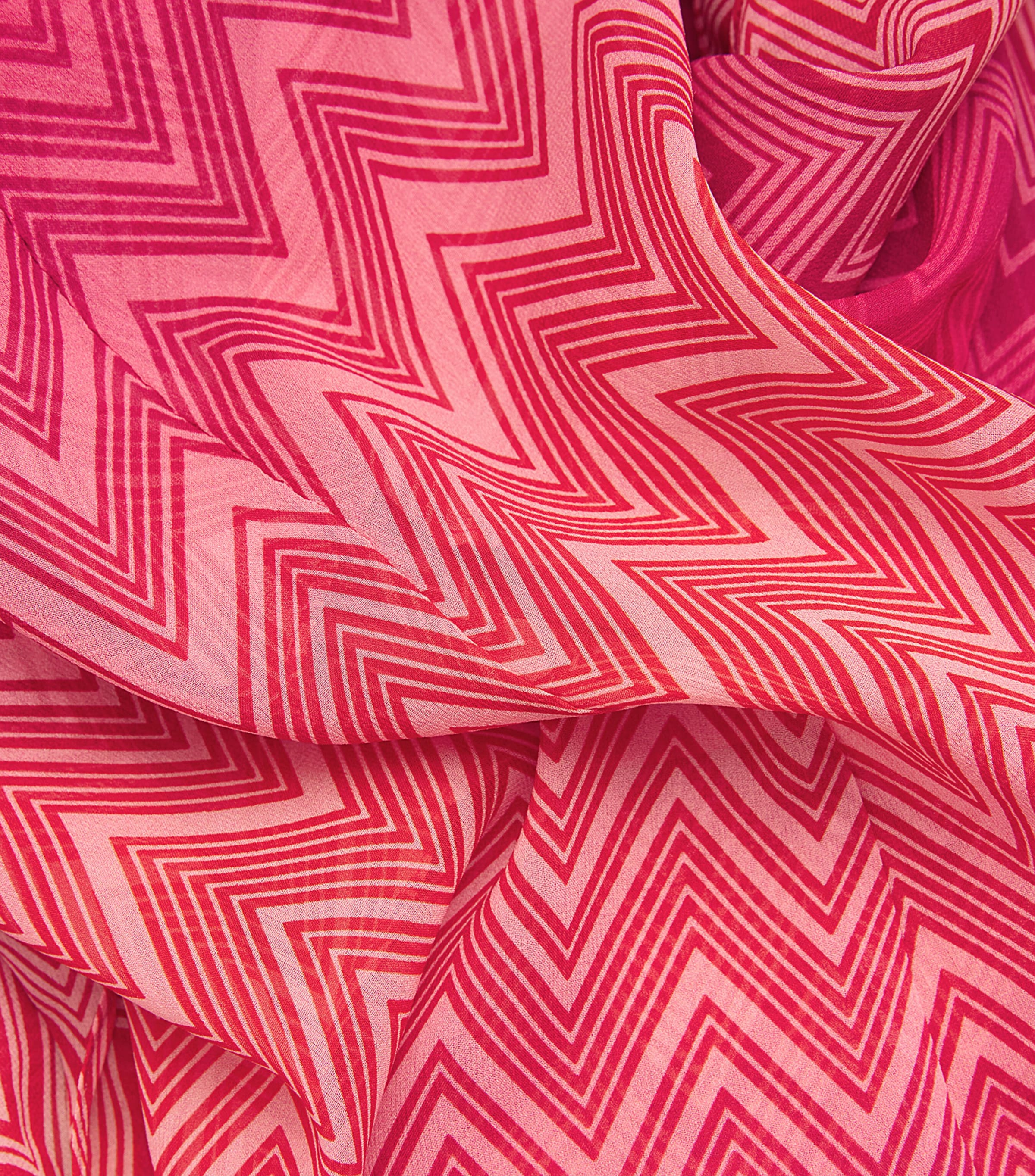 Missoni Womens Silk Zigzag Crop Top Cherry Chevron Image 5