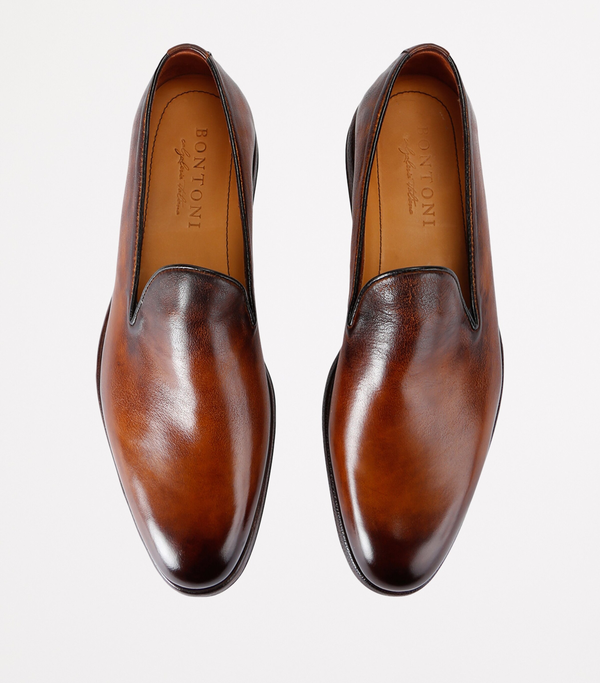 Bontoni Leather Domino Loafers Brown Image 4