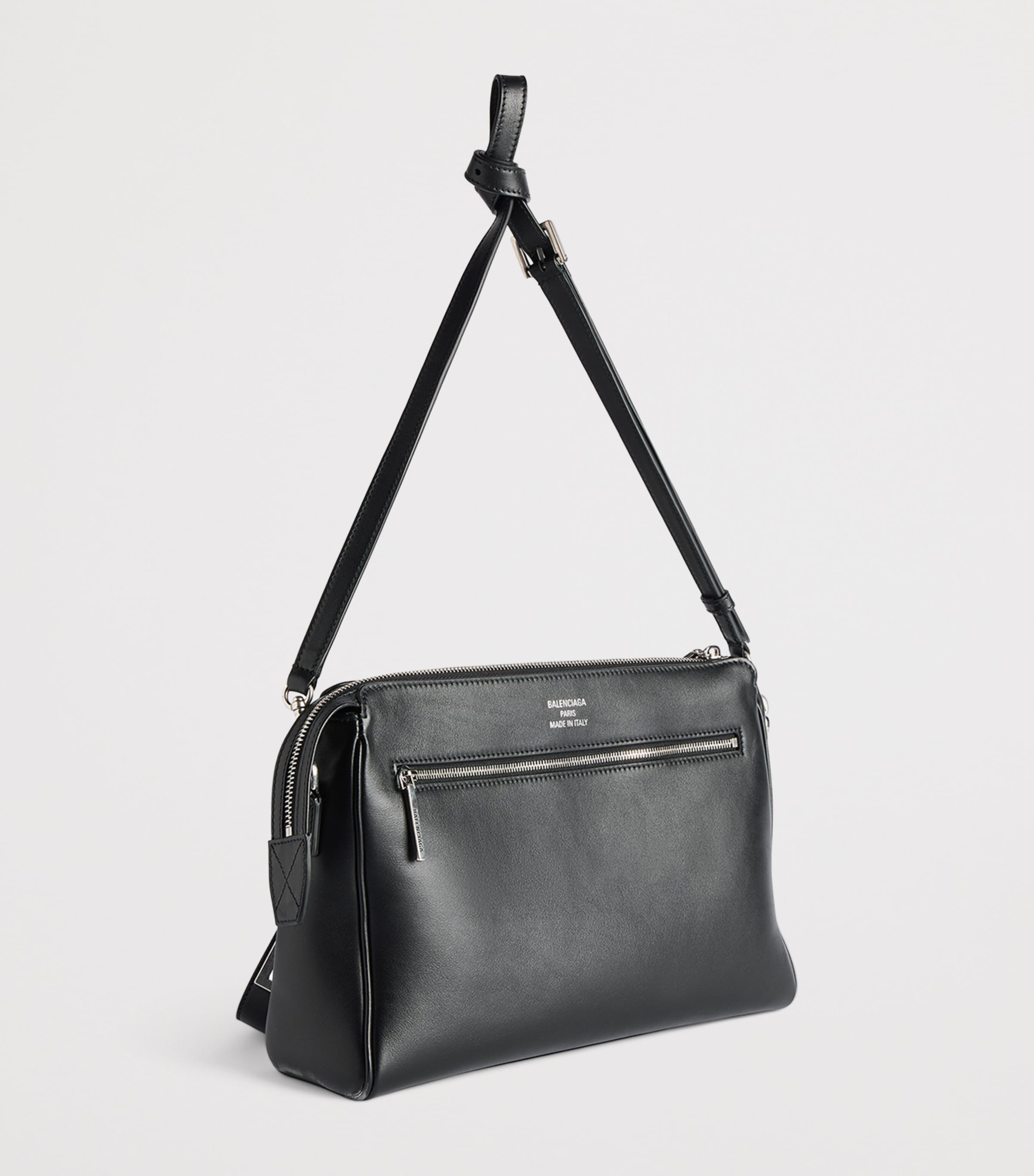 Balenciaga Leather Bel Air Messenger Bag | Harrods US