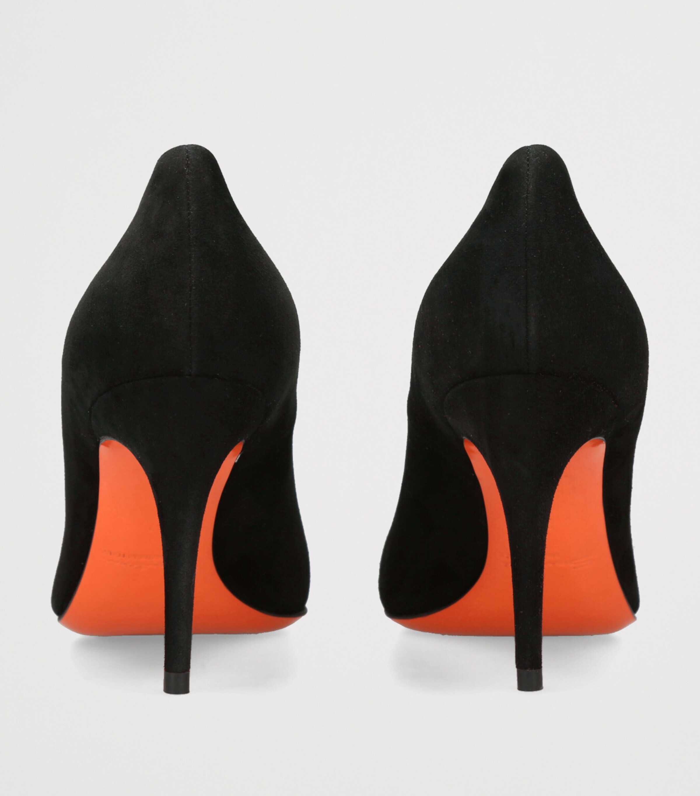 Santoni Suede Sibille Pumps 85 Black Image 2