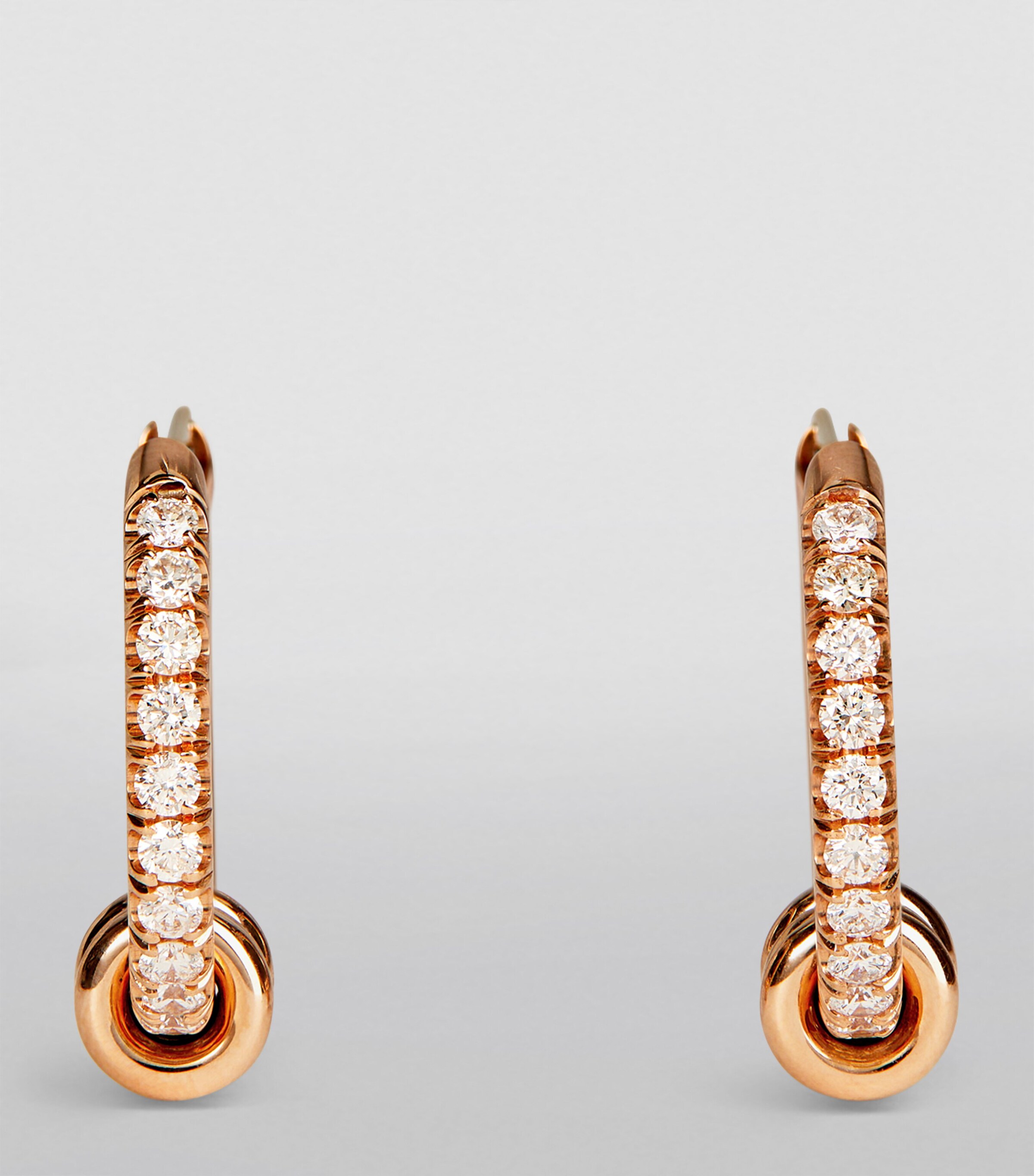Spinelli Kilcollin Rose Gold and Pavé White Diamond Hoop Earrings Rose Gold Image 2